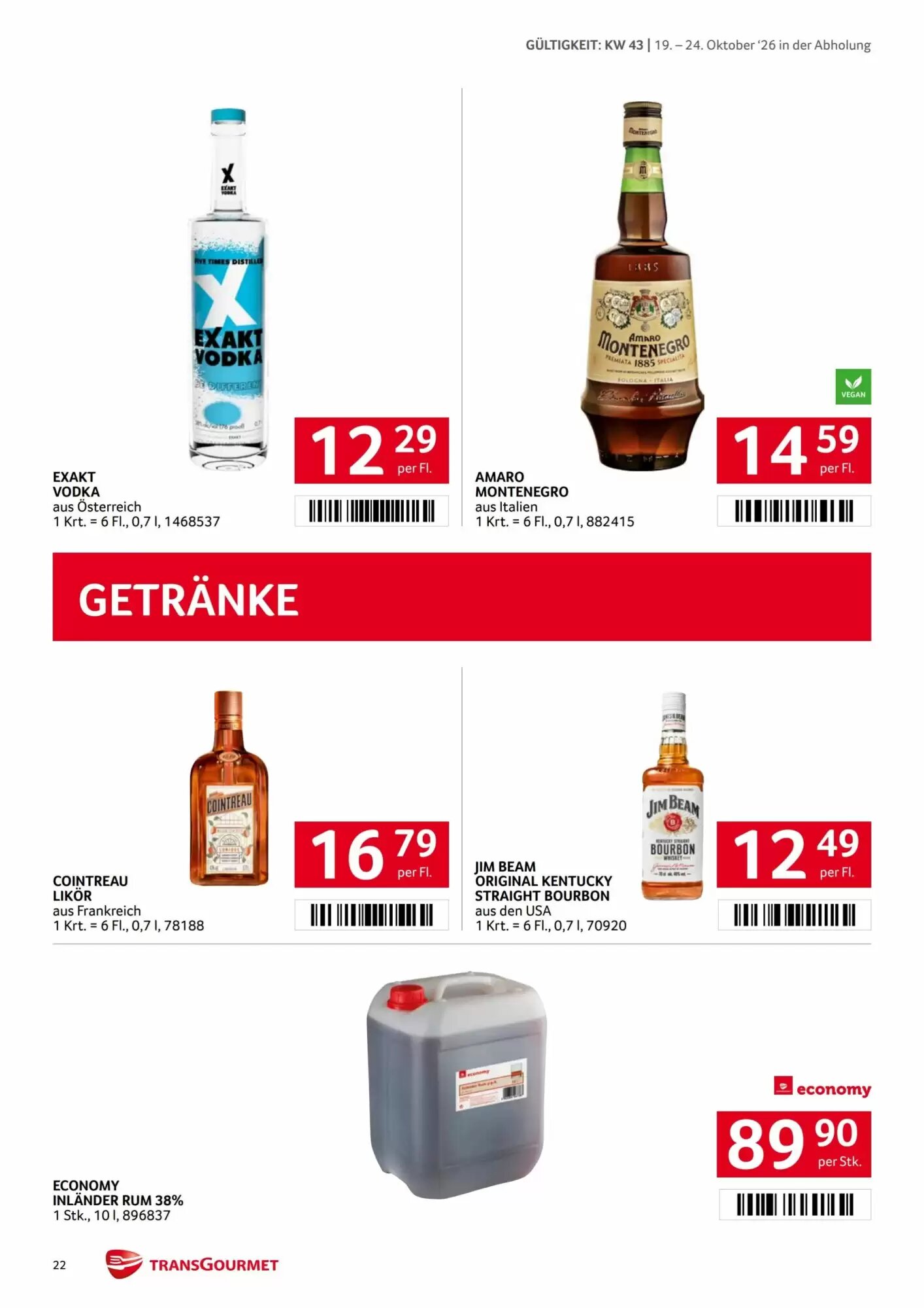 Transgourmet Flugblatt (ab 19.10.2026) - Angebote und Prospekt - Seite 22