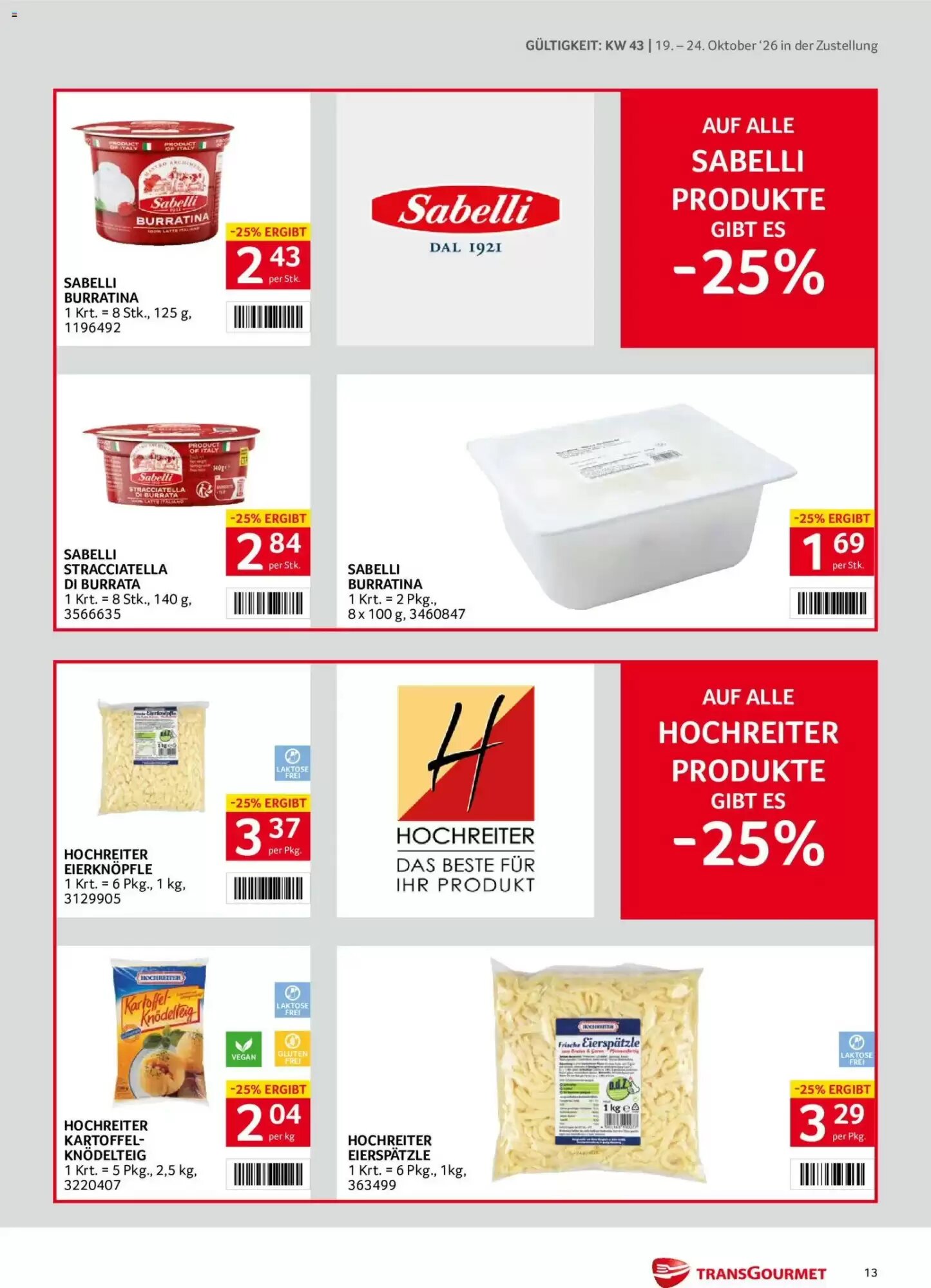 Transgourmet Flugblatt (ab 19.10.2026) - Angebote und Prospekt - Seite 13