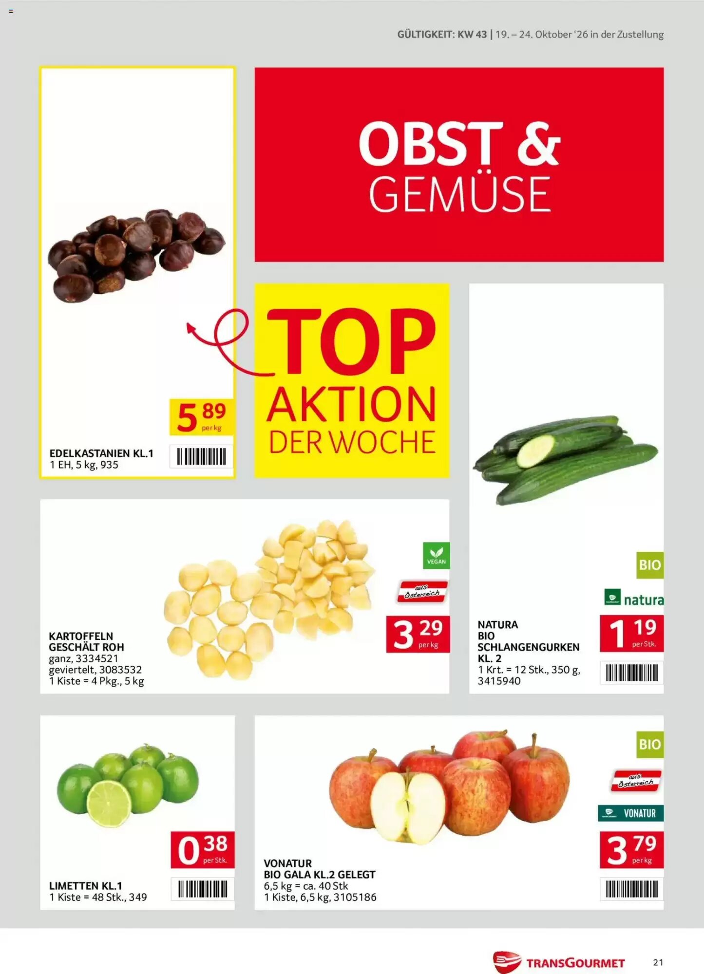 Transgourmet Flugblatt (ab 19.10.2026) - Angebote und Prospekt - Seite 21