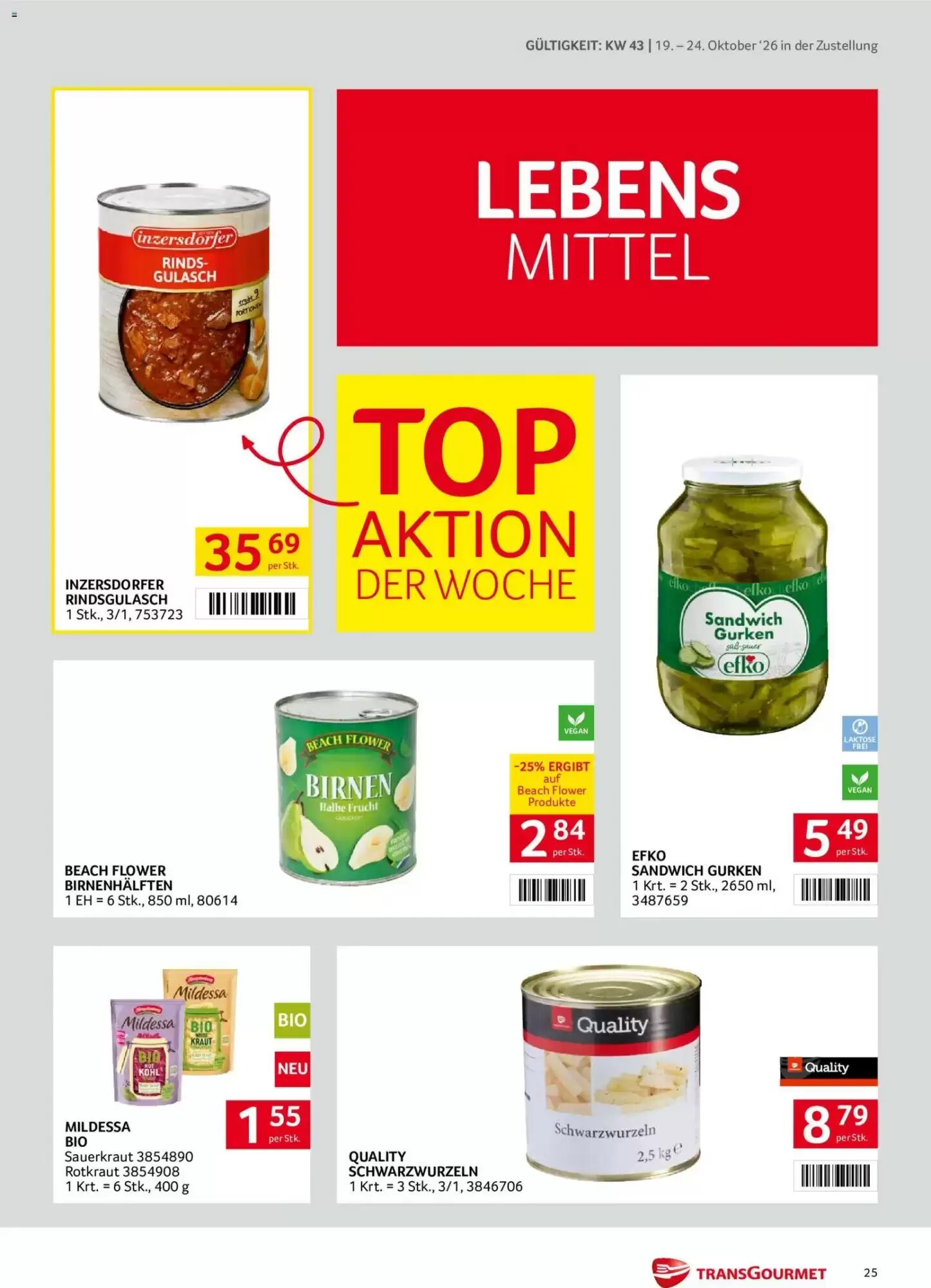 Transgourmet Flugblatt (ab 19.10.2026) - Angebote und Prospekt - Seite 25