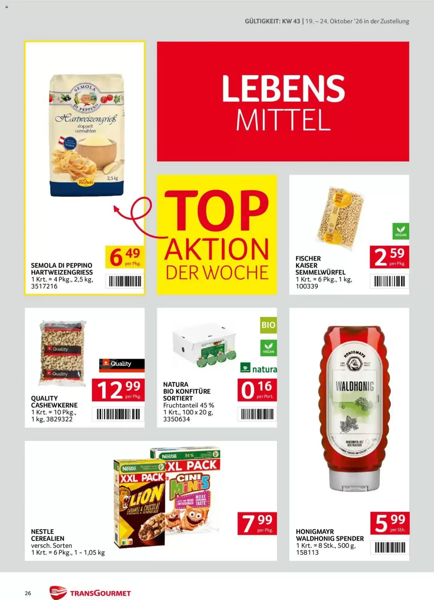 Transgourmet Flugblatt (ab 19.10.2026) - Angebote und Prospekt - Seite 26