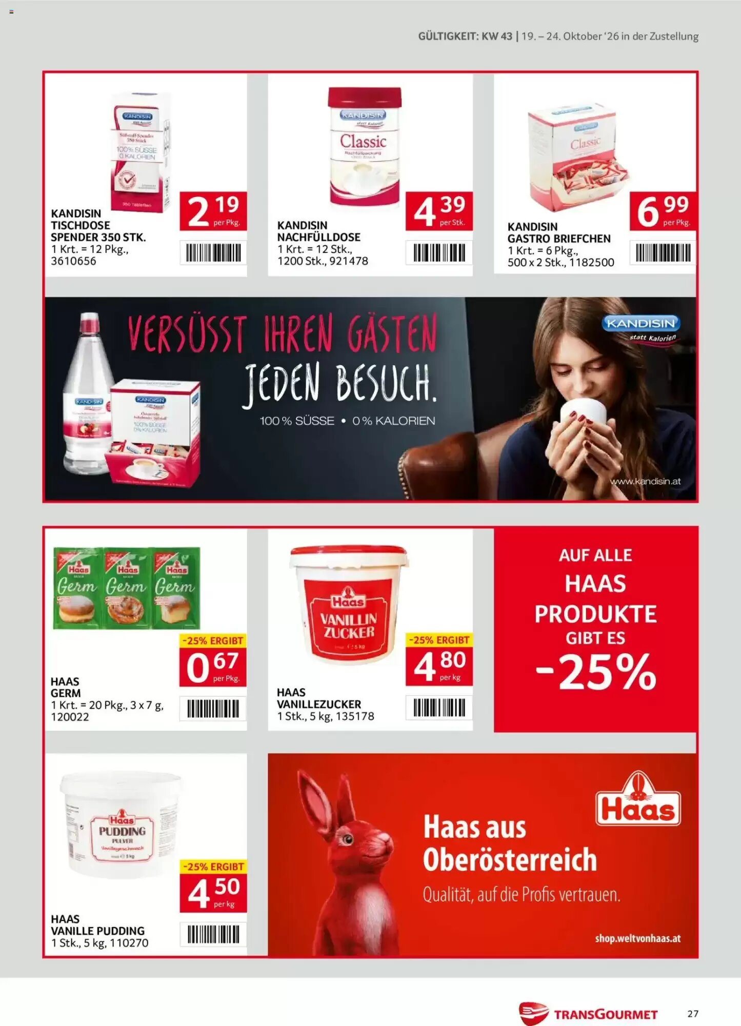 Transgourmet Flugblatt (ab 19.10.2026) - Angebote und Prospekt - Seite 27