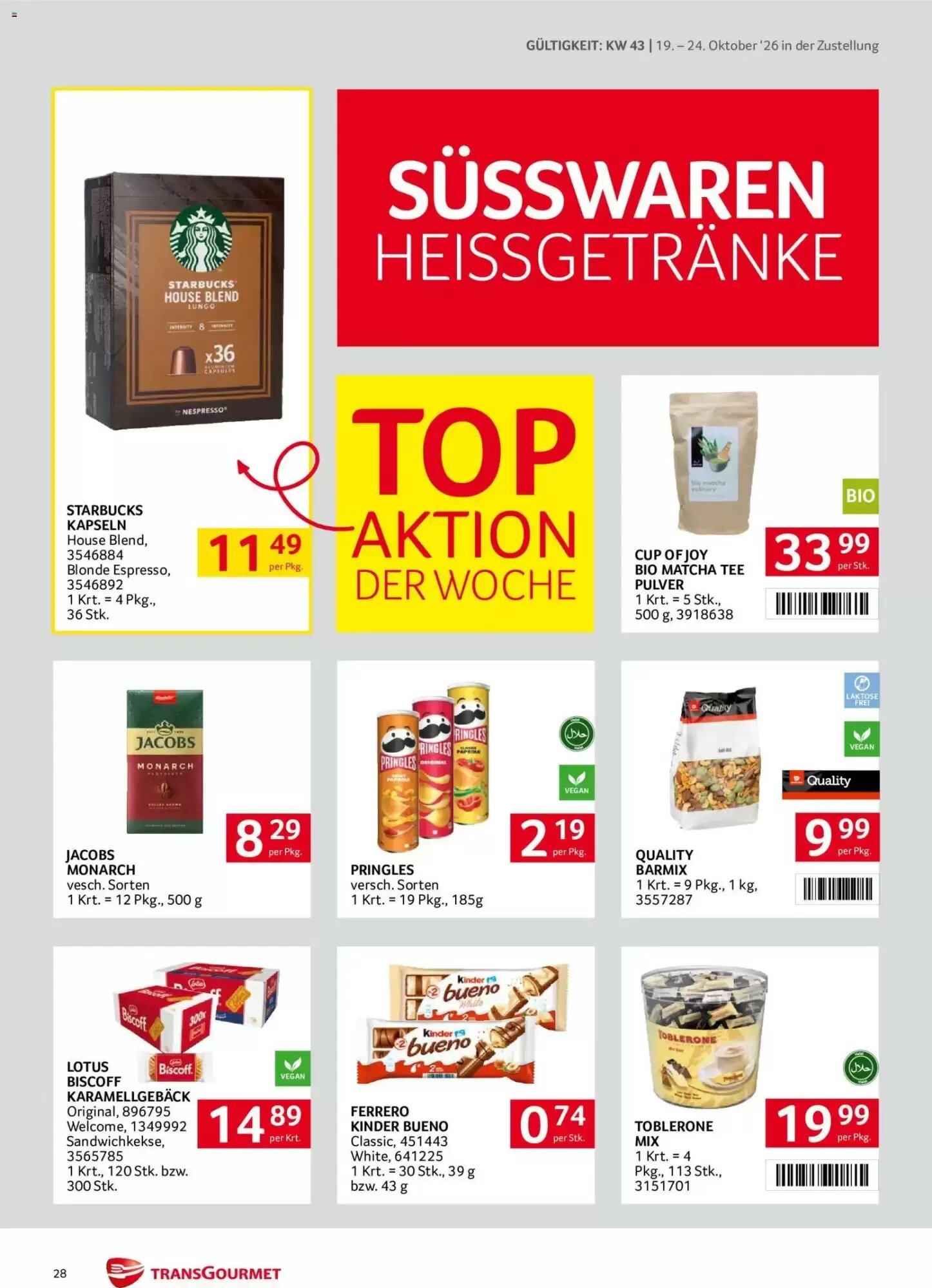 Transgourmet Flugblatt (ab 19.10.2026) - Angebote und Prospekt - Seite 28