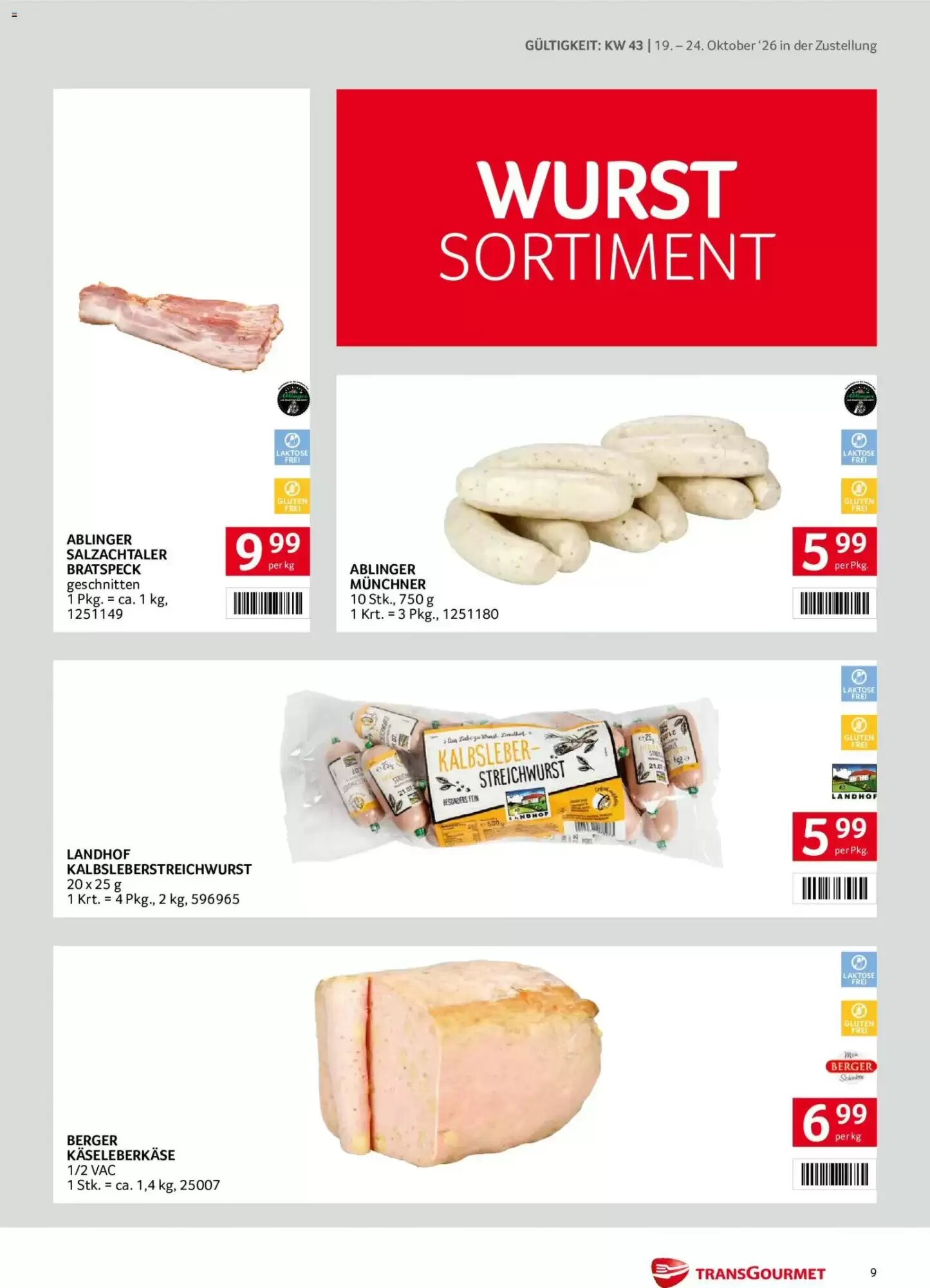 Transgourmet Flugblatt (ab 19.10.2026) - Angebote und Prospekt - Seite 9