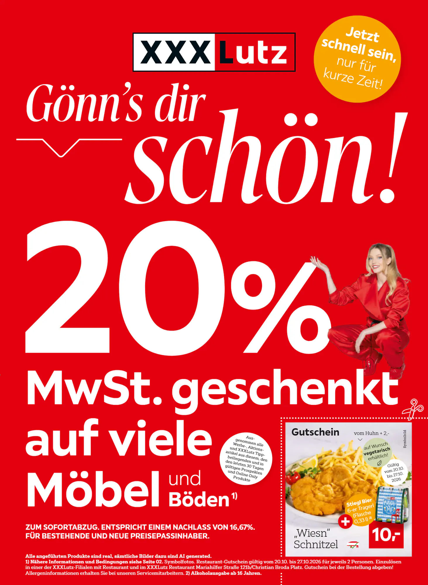 XXXLutz Flugblatt (ab 20.10.2026) - Angebote und Prospekt - Seite 1