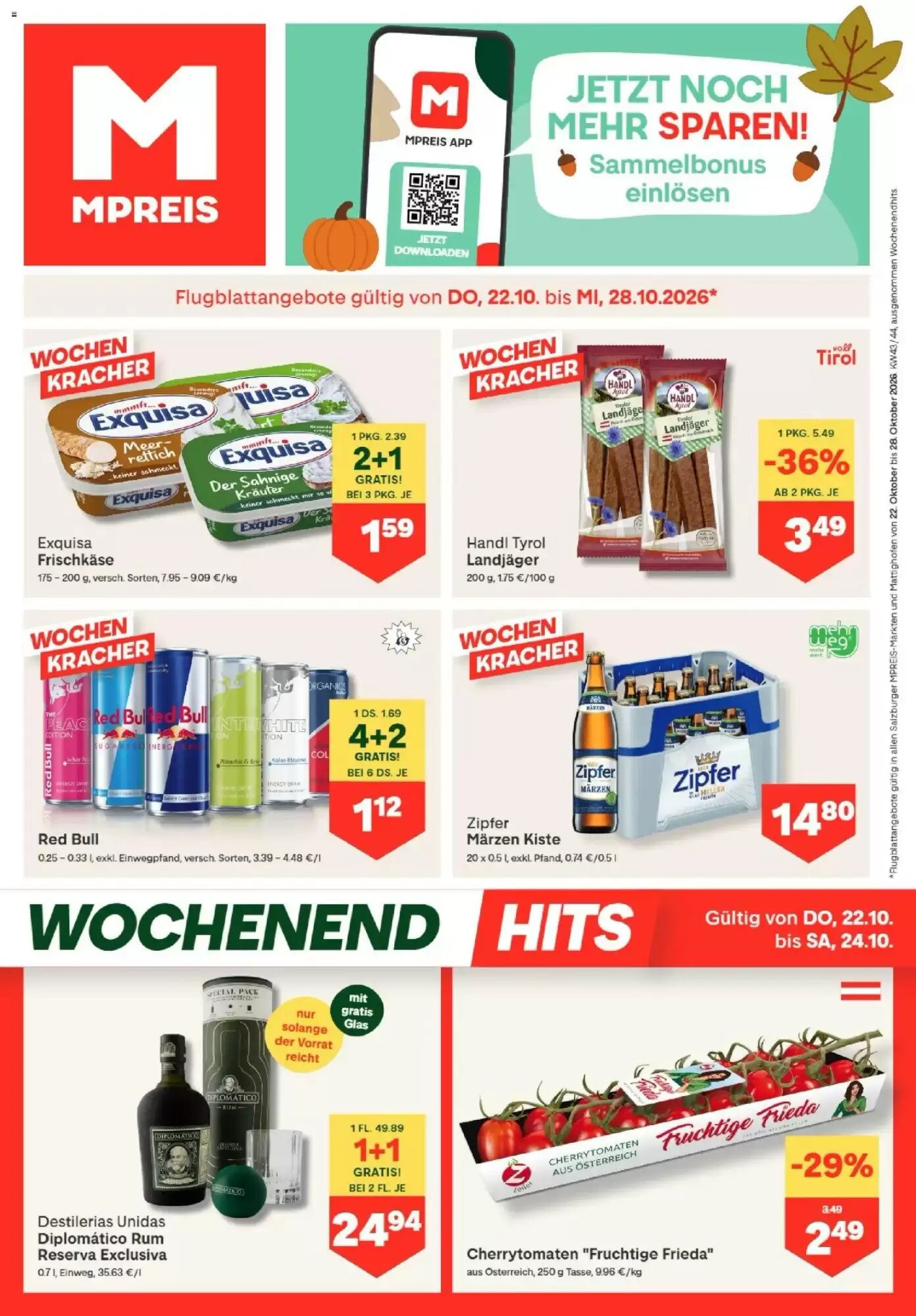 MPreis Flugblatt (ab 22.10.2026) - Angebote und Prospekt - Seite 1