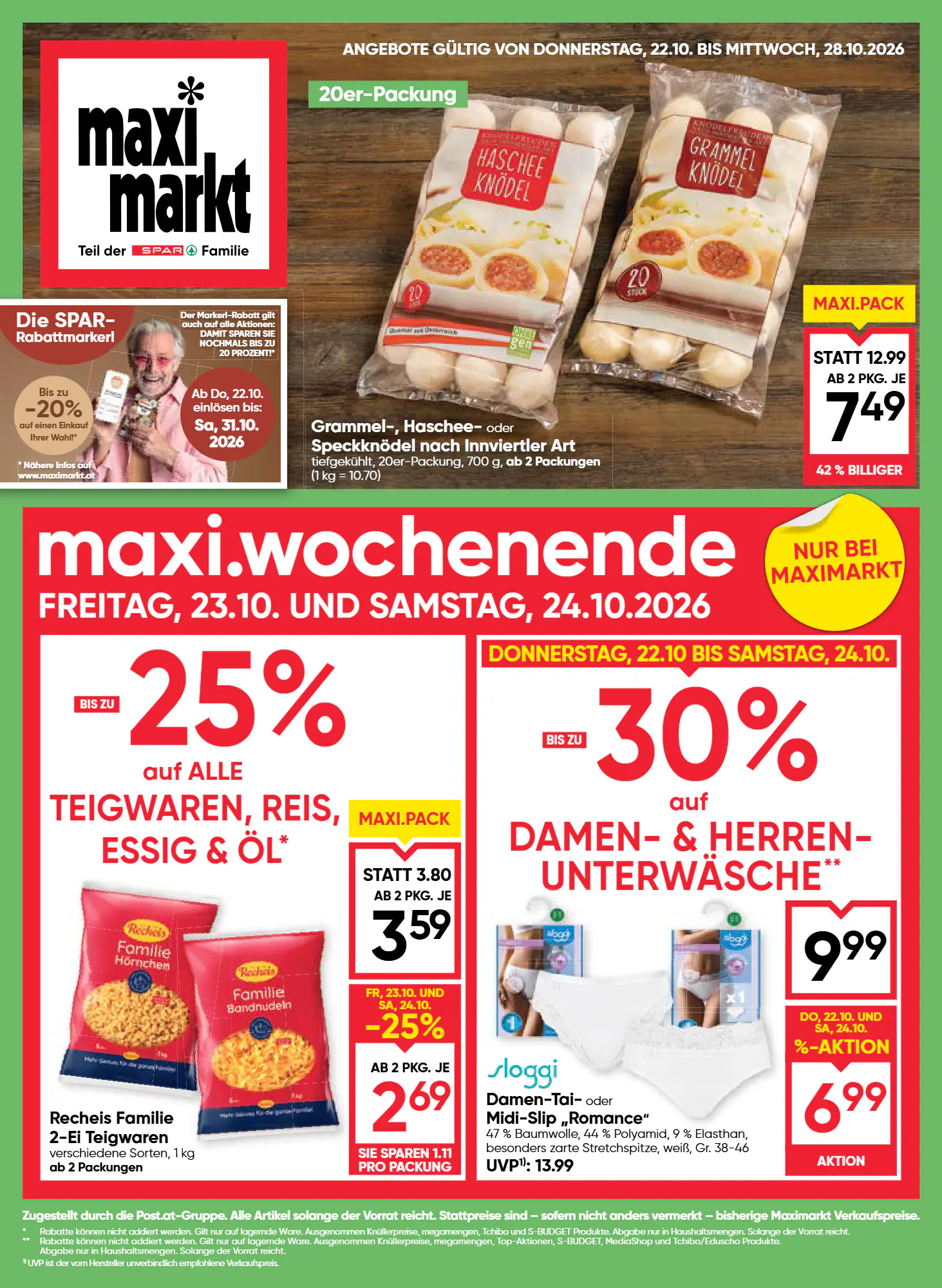 Maximarkt Flugblatt (ab 22.10.2026) - Angebote und Prospekt - Seite 1