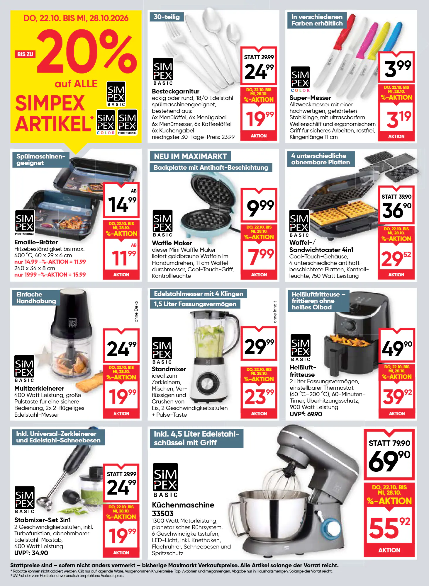 Maximarkt Flugblatt (ab 22.10.2026) - Angebote und Prospekt - Seite 22