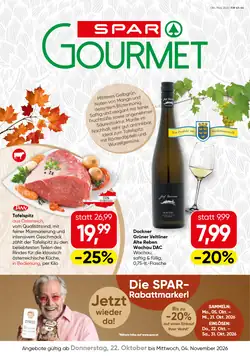 SPAR Gourmet Flugblatt (ab 22.10.2026) - Angebote und Prospekt