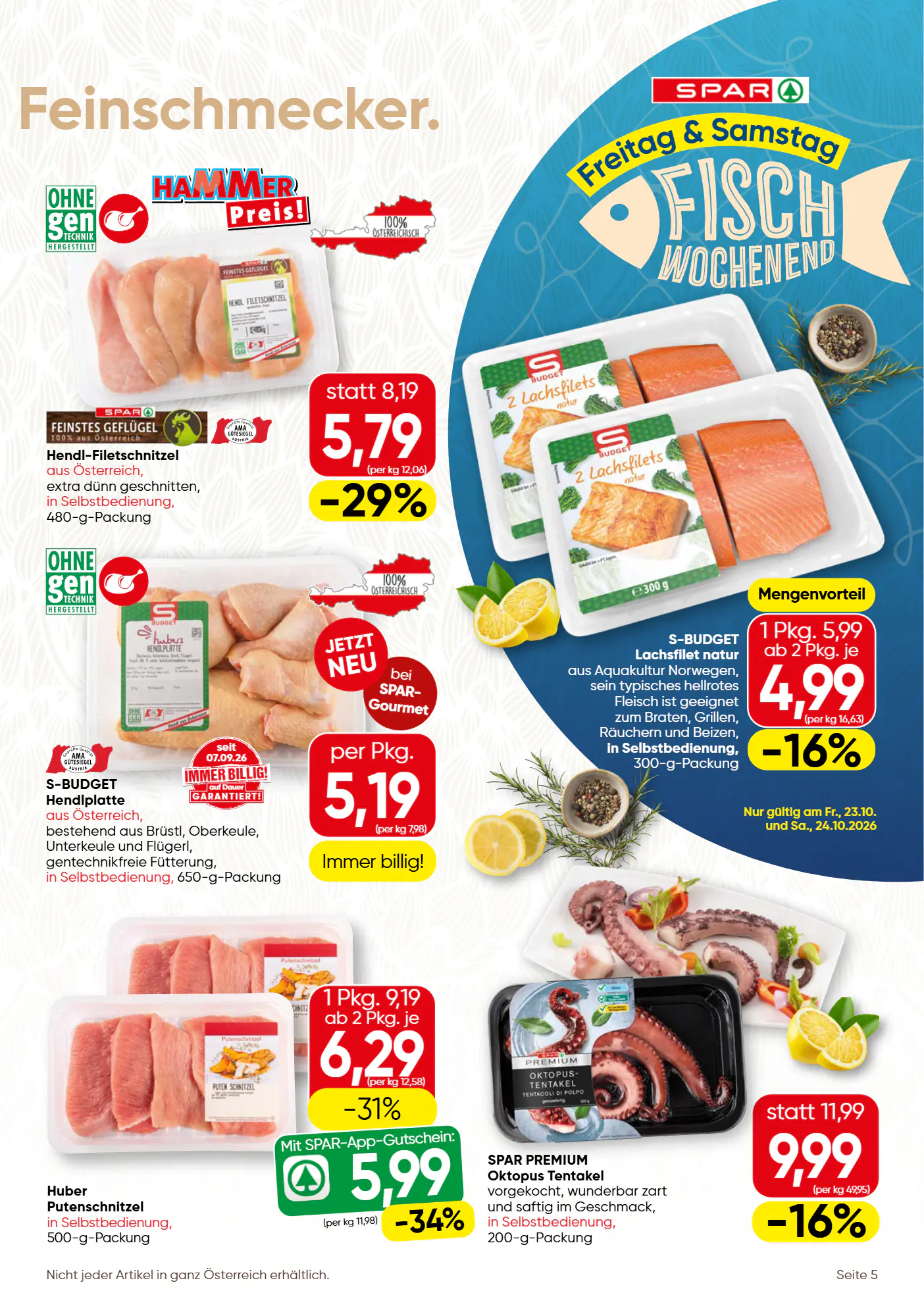 SPAR Gourmet Flugblatt (ab 22.10.2026) - Angebote und Prospekt - Seite 5