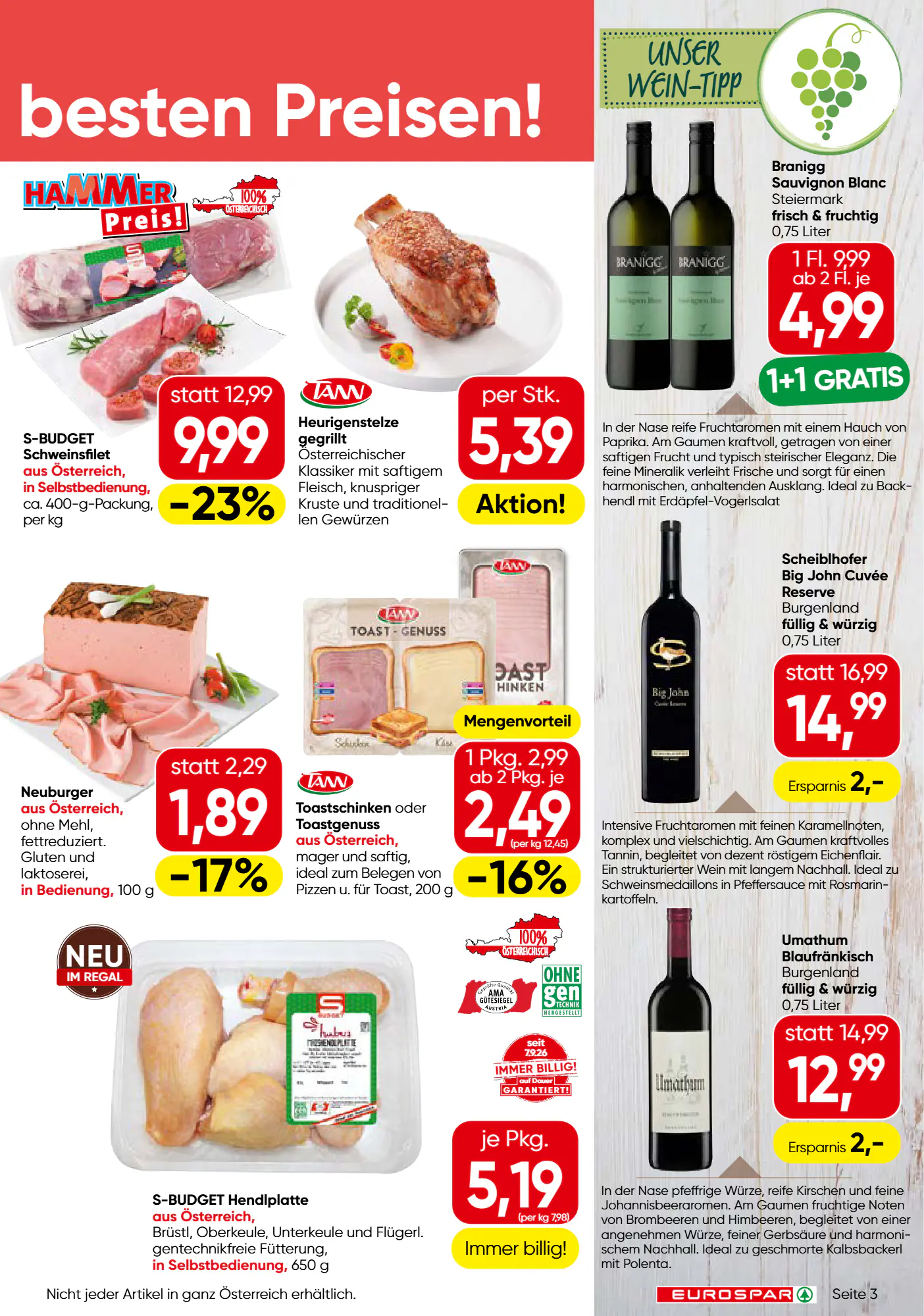 Eurospar Flugblatt (ab 22.10.2026) - Angebote und Prospekt - Seite 3