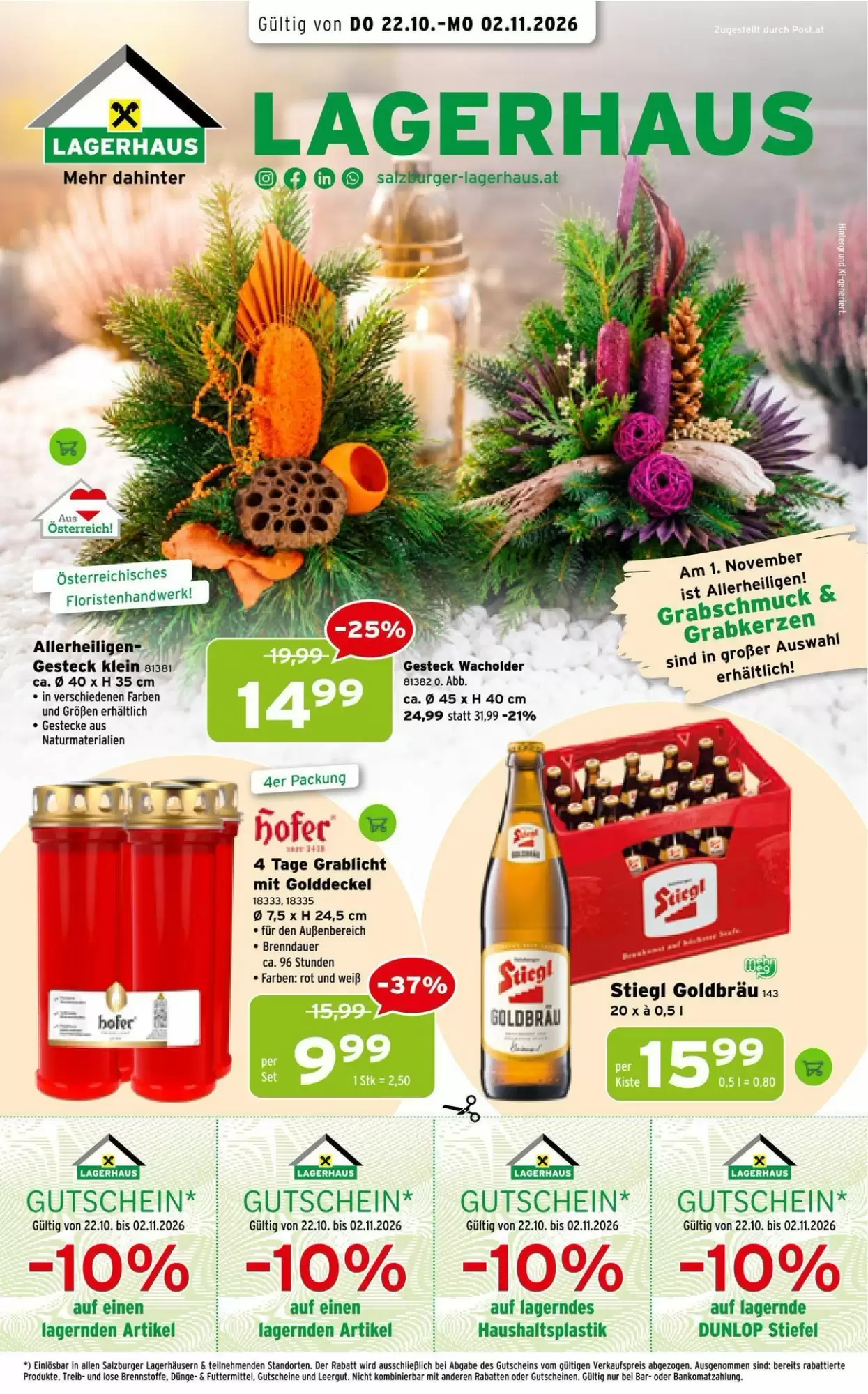 Salzburger Lagerhaus Flugblatt (ab 22.10.2026) - Angebote und Prospekt - Seite 1