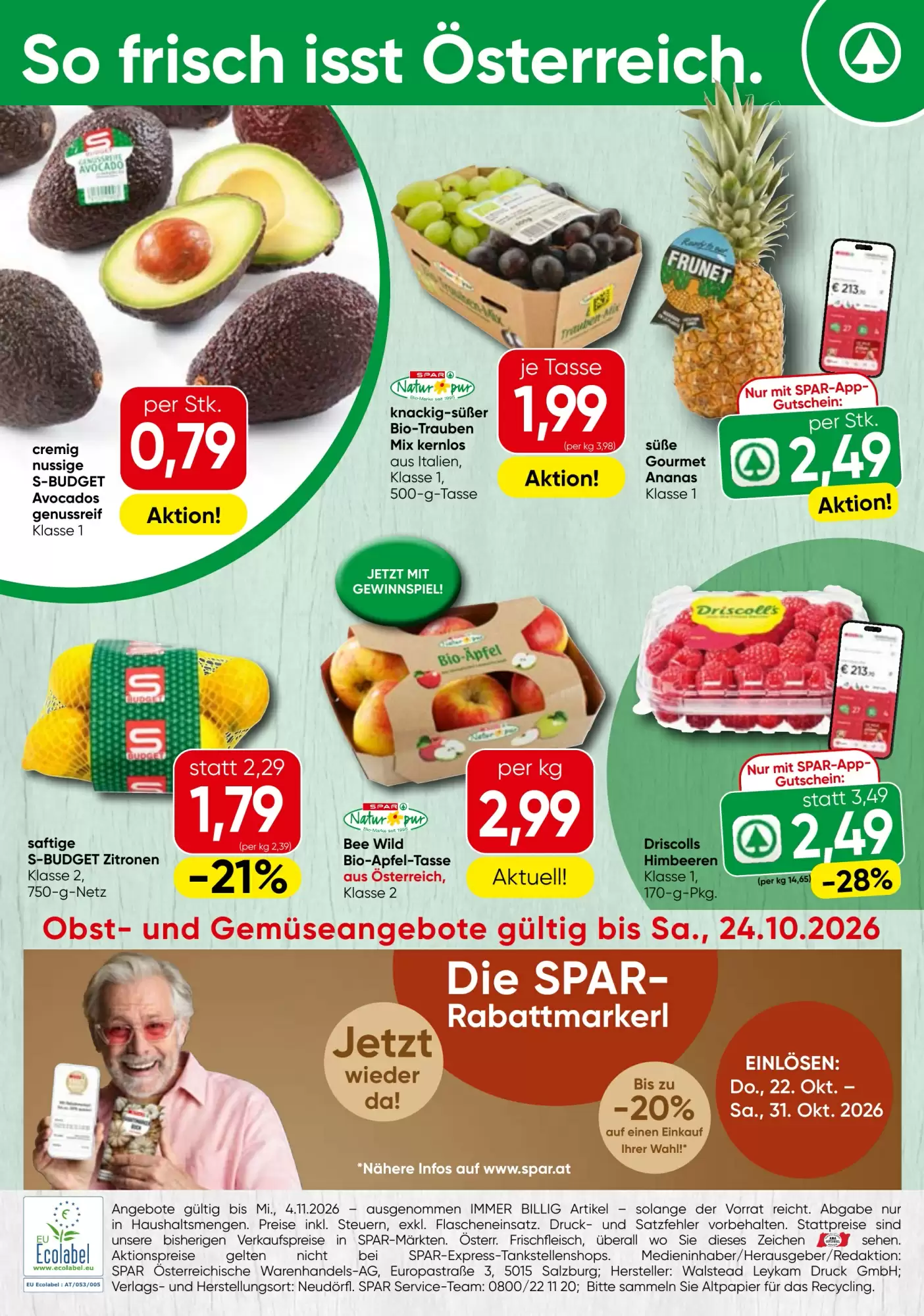 Strasser Markt Flugblatt (ab 22.10.2026) - Angebote und Prospekt - Seite 20