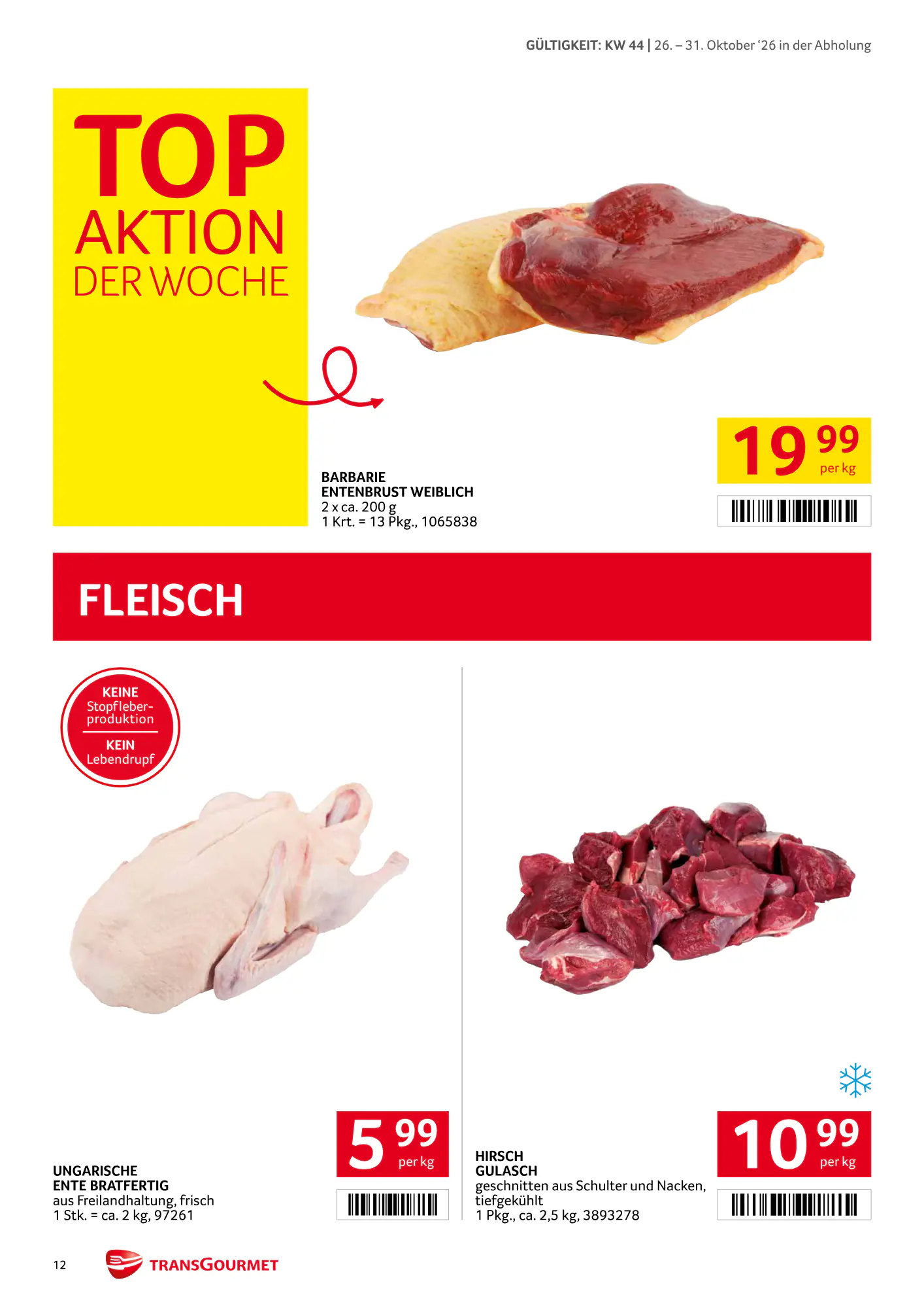 Transgourmet Flugblatt (ab 25.10.2026) - Angebote und Prospekt - Seite 12