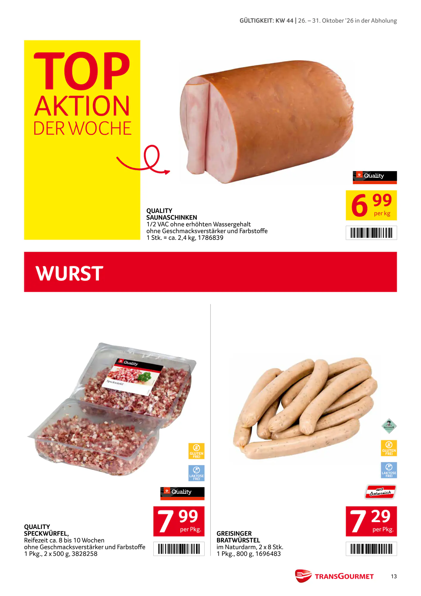 Transgourmet Flugblatt (ab 25.10.2026) - Angebote und Prospekt - Seite 13