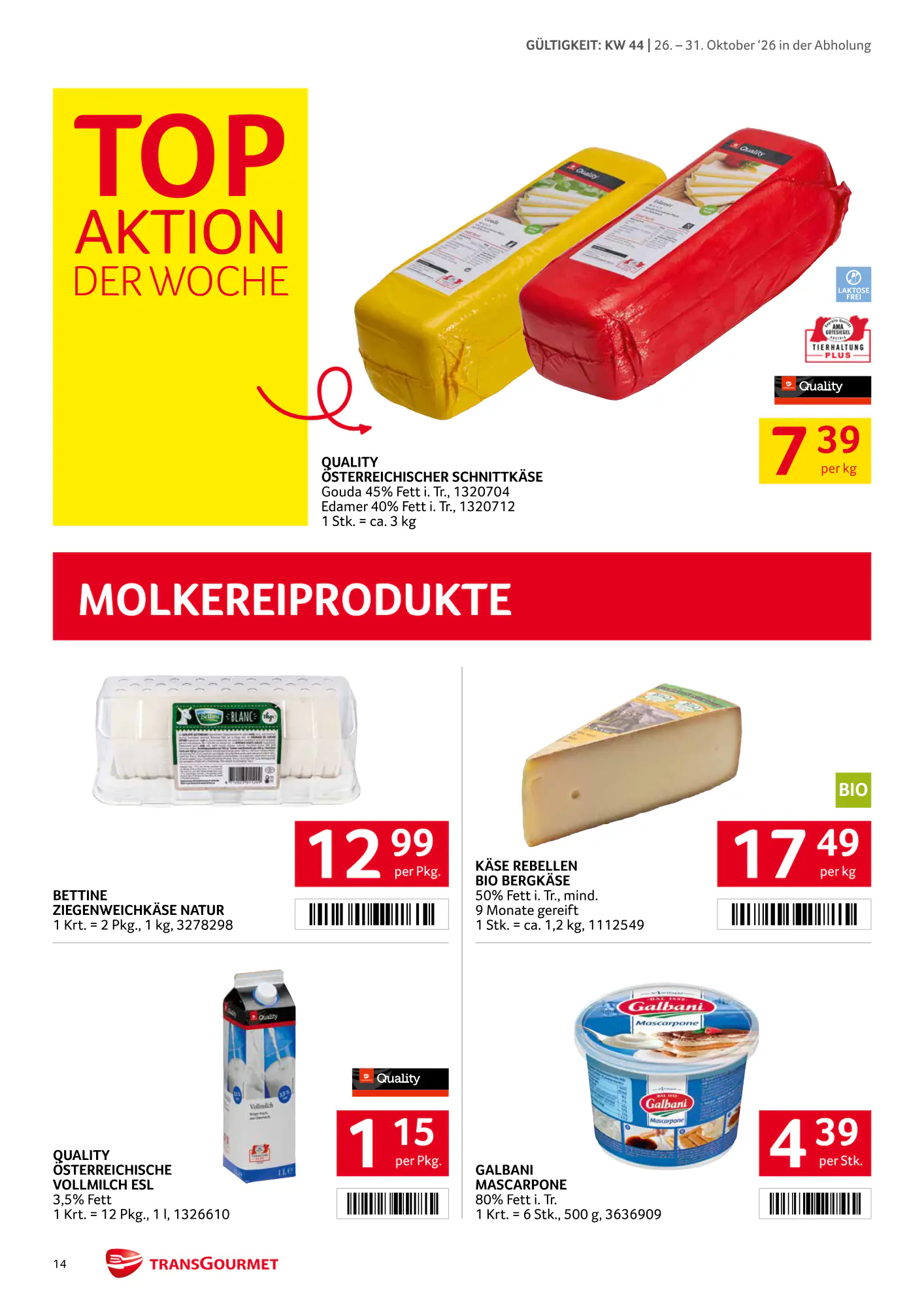 Transgourmet Flugblatt (ab 25.10.2026) - Angebote und Prospekt - Seite 14