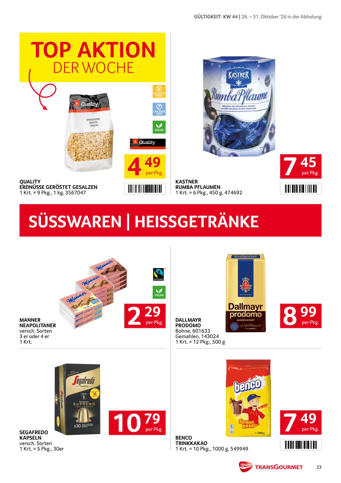 Transgourmet Flugblatt (ab 25.10.2026) - Angebote und Prospekt - Seite 23