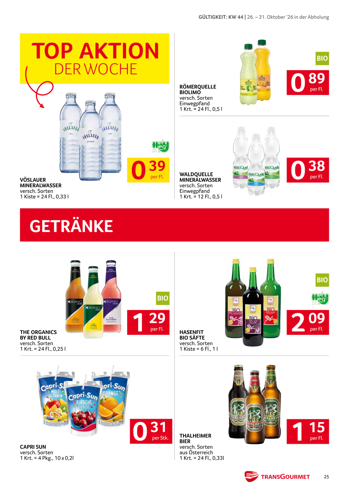 Transgourmet Flugblatt (ab 25.10.2026) - Angebote und Prospekt - Seite 25