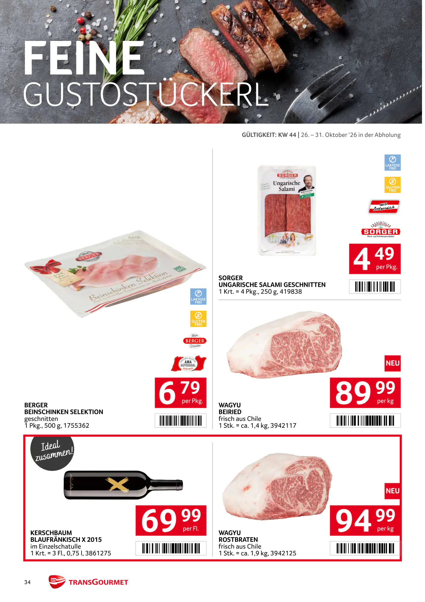Transgourmet Flugblatt (ab 25.10.2026) - Angebote und Prospekt - Seite 34