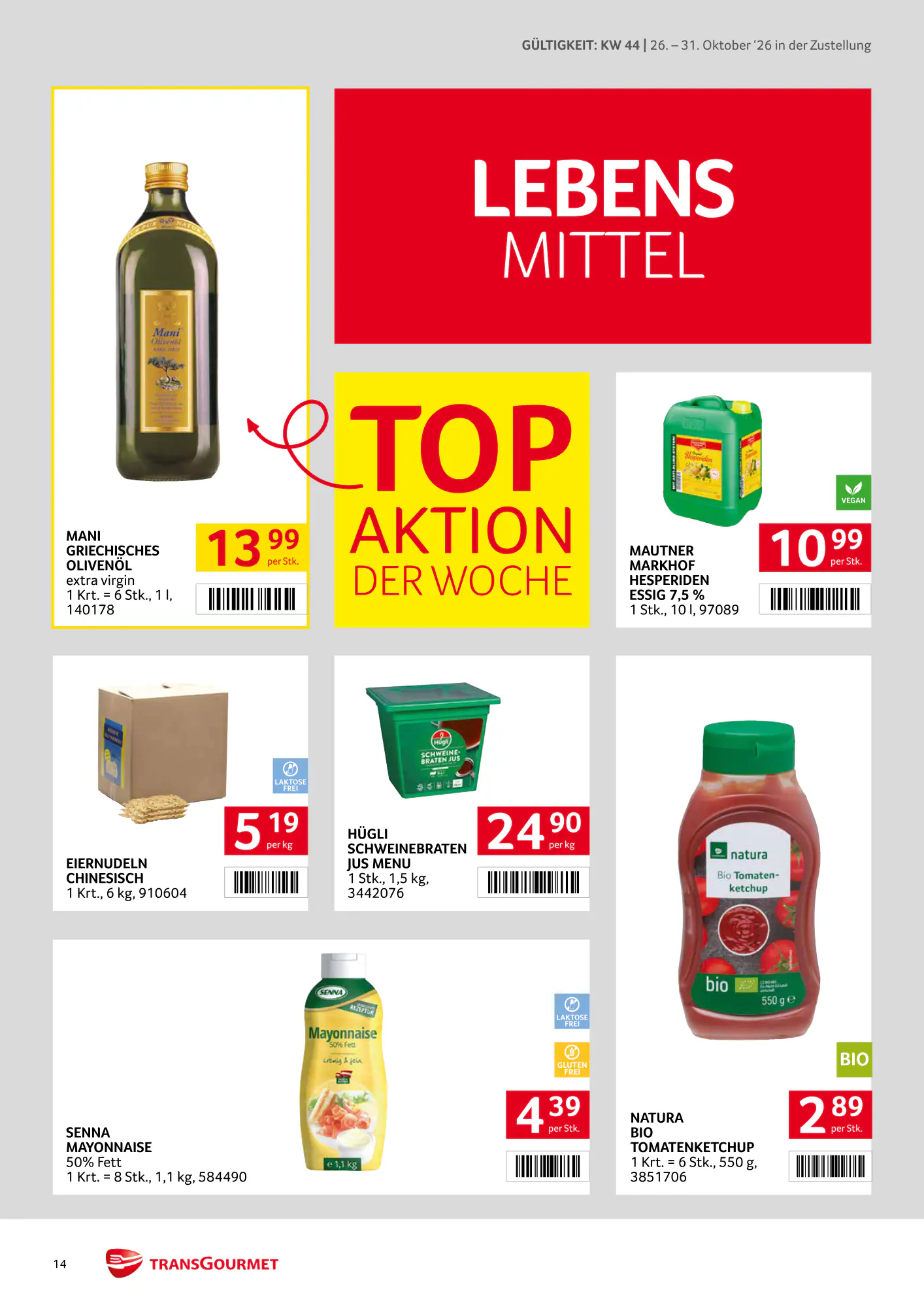 Transgourmet Flugblatt (ab 25.10.2026) - Angebote und Prospekt - Seite 14