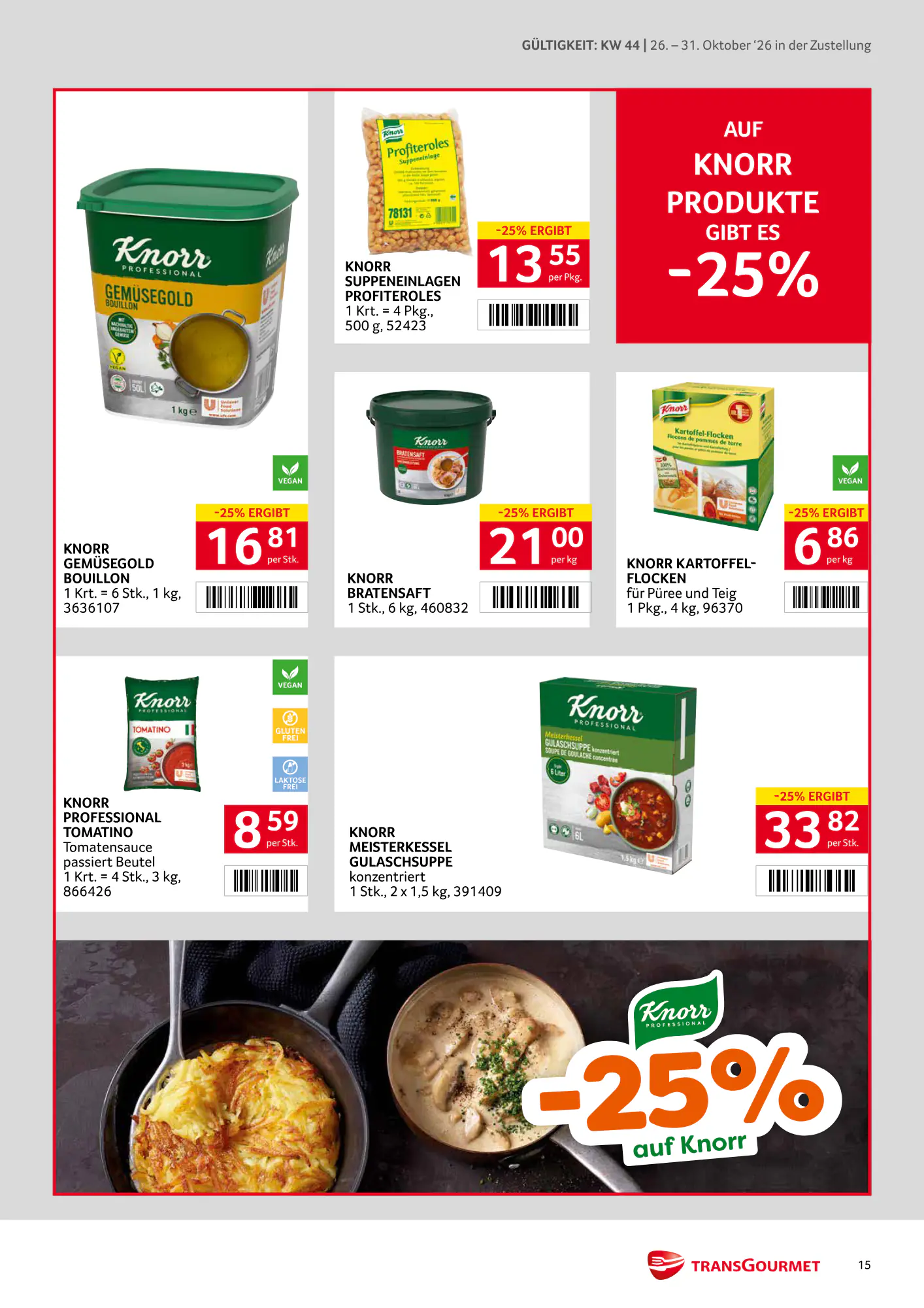 Transgourmet Flugblatt (ab 25.10.2026) - Angebote und Prospekt - Seite 15