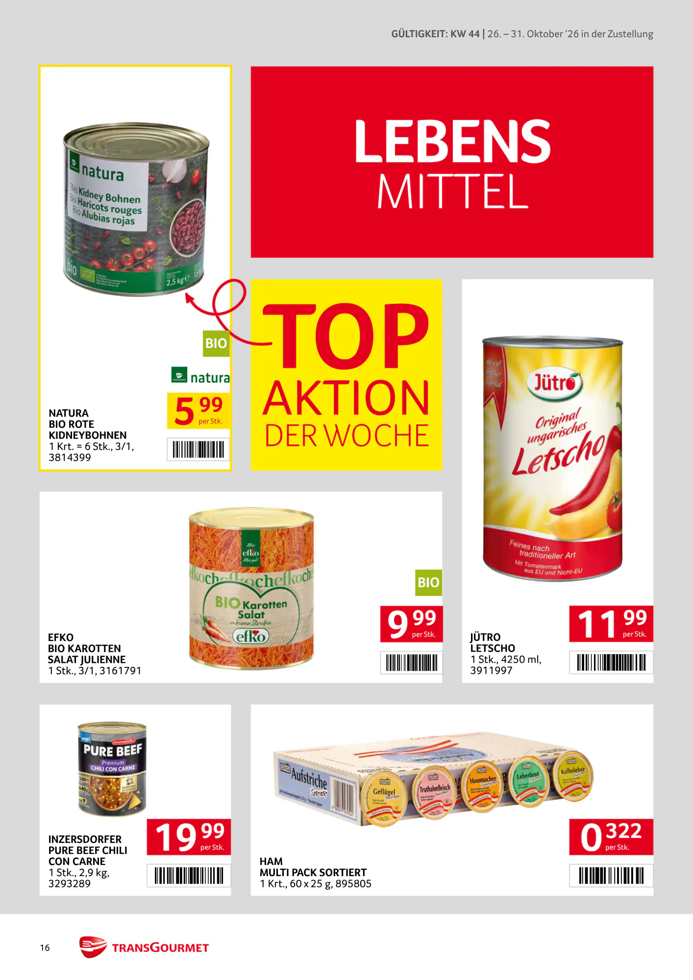Transgourmet Flugblatt (ab 25.10.2026) - Angebote und Prospekt - Seite 16