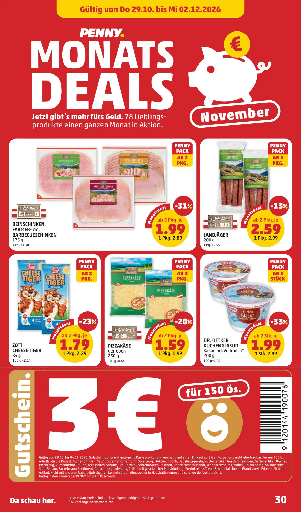 PENNY Flugblatt (ab 29.10.2026) - Angebote und Prospekt - Seite 30