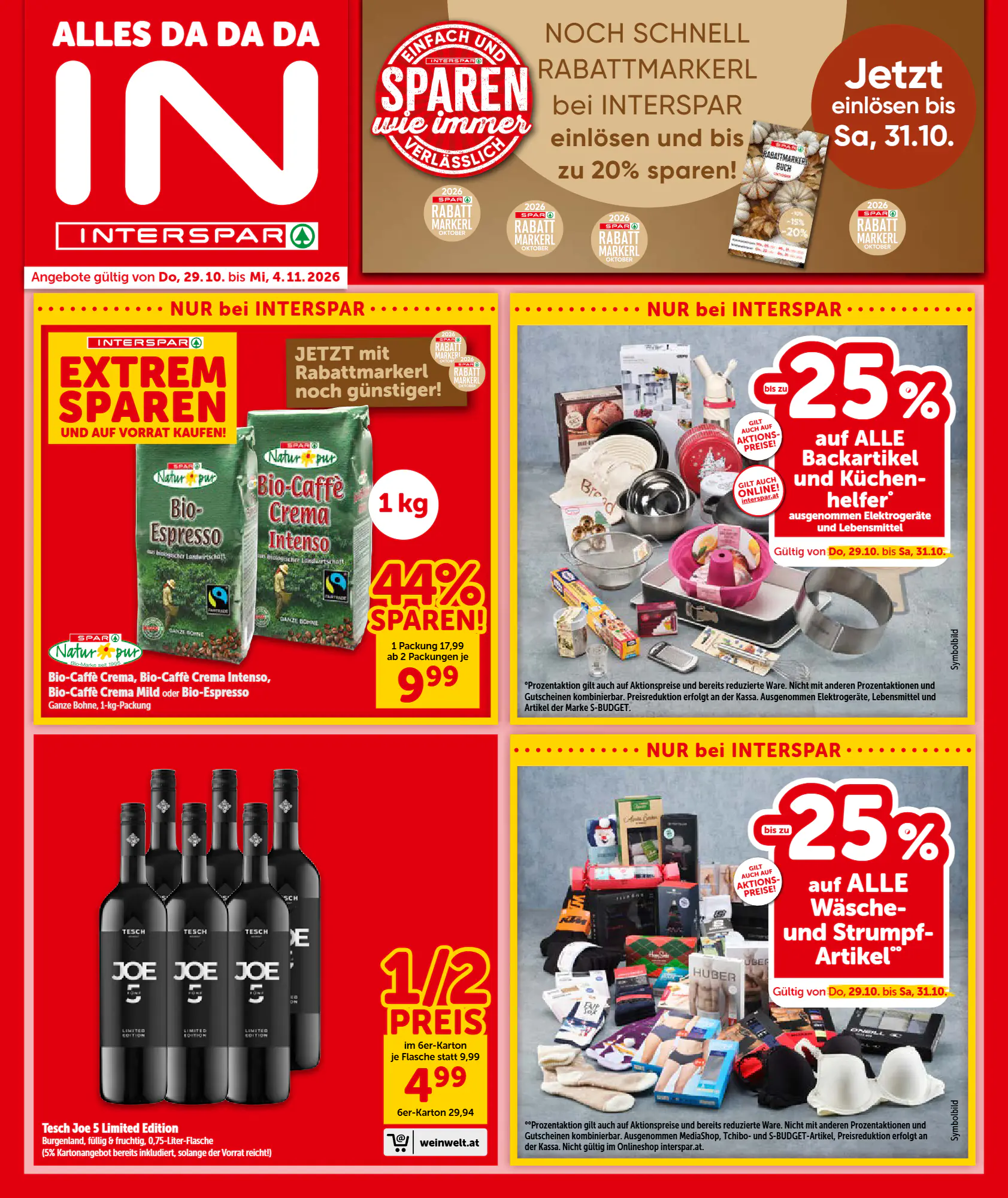 Interspar Flugblatt (ab 29.10.2026) - Angebote und Prospekt - Seite 1