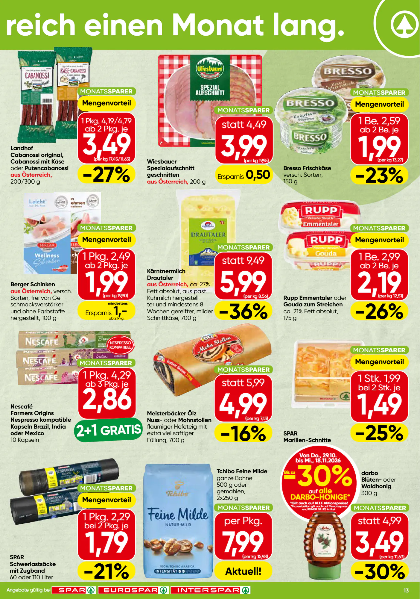 Spar Flugblatt (ab 29.10.2026) - Angebote und Prospekt - Seite 3