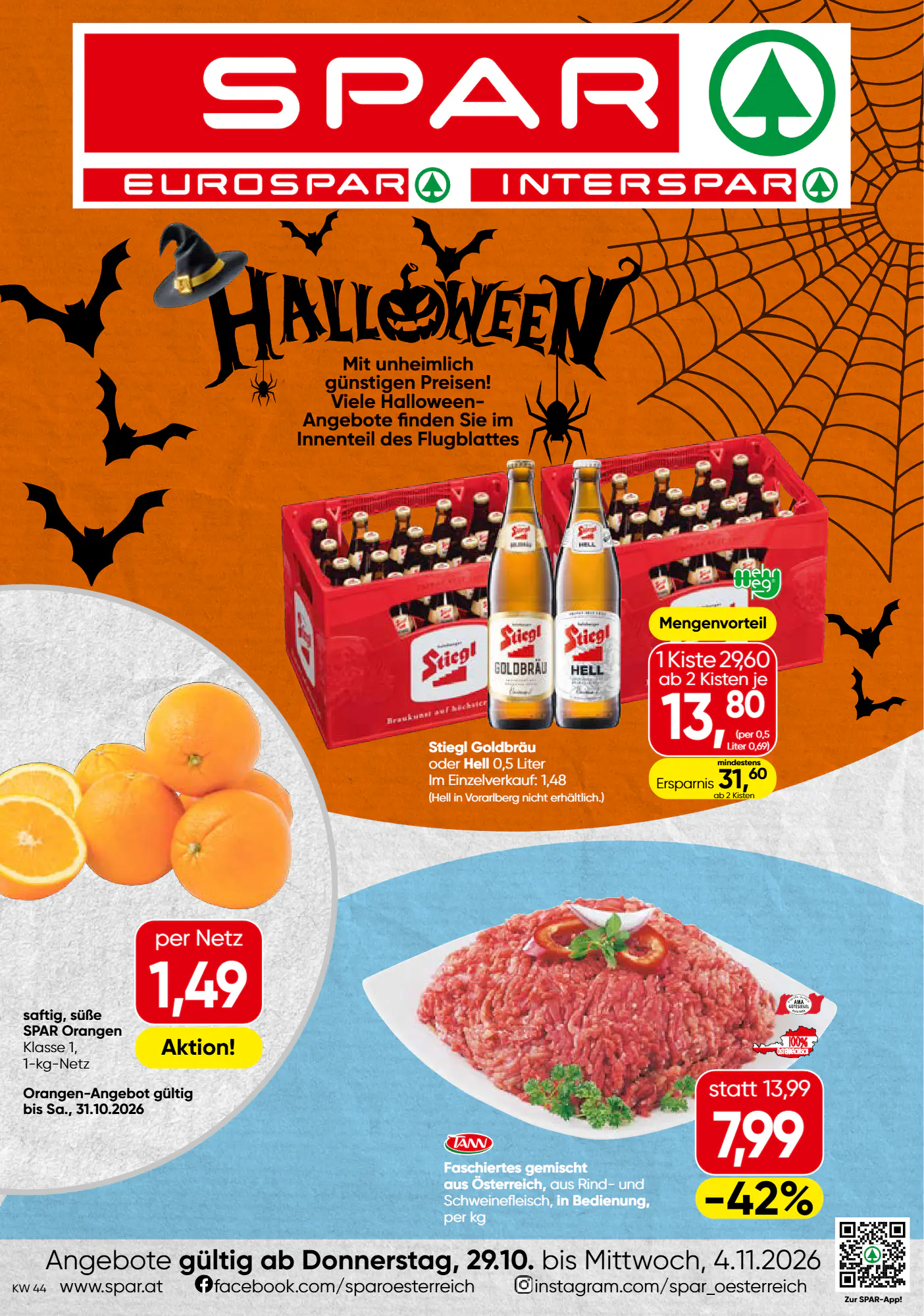 Spar Flugblatt (ab 29.10.2026) - Angebote und Prospekt - Seite 1