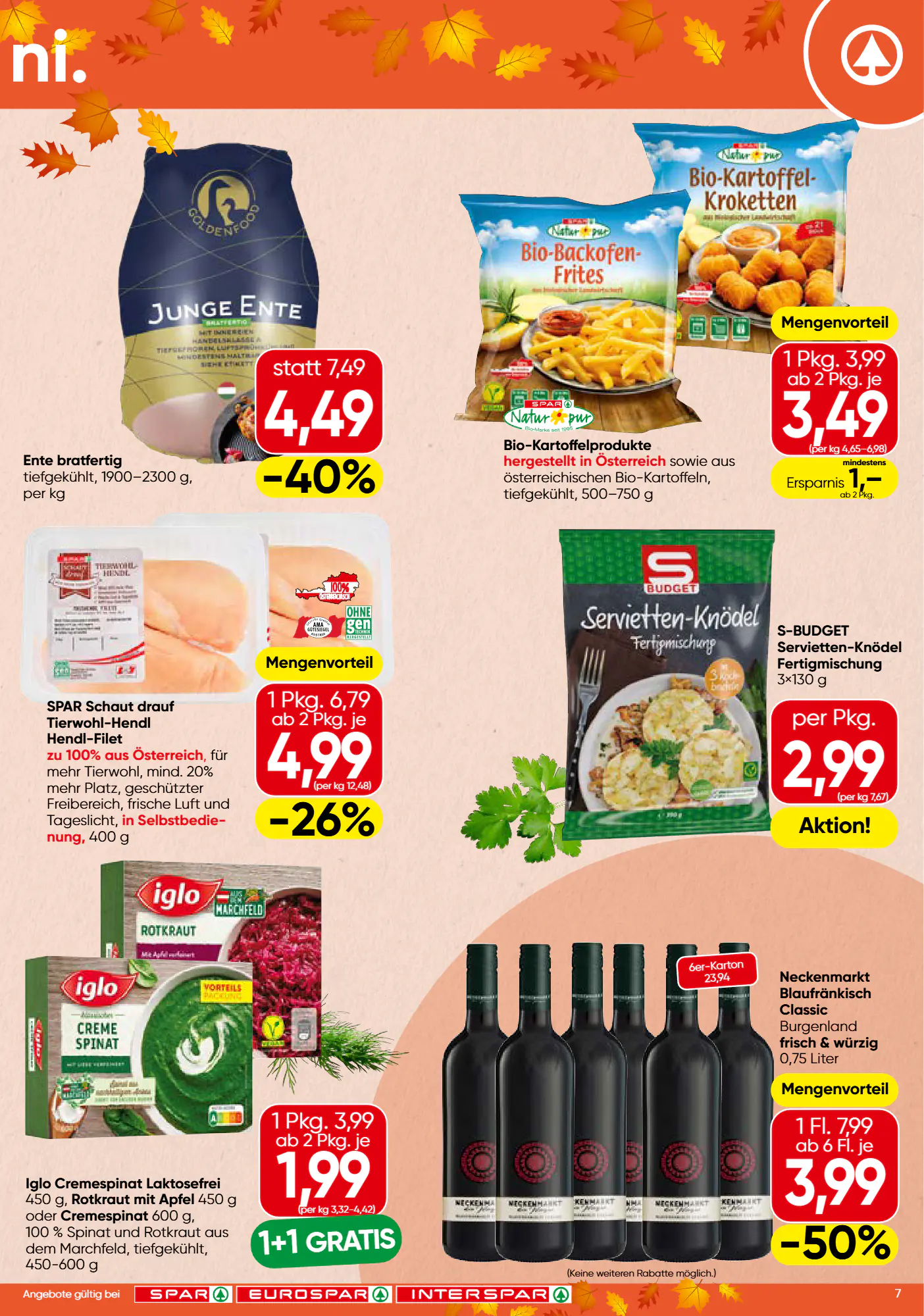 Spar Flugblatt (ab 29.10.2026) - Angebote und Prospekt - Seite 7