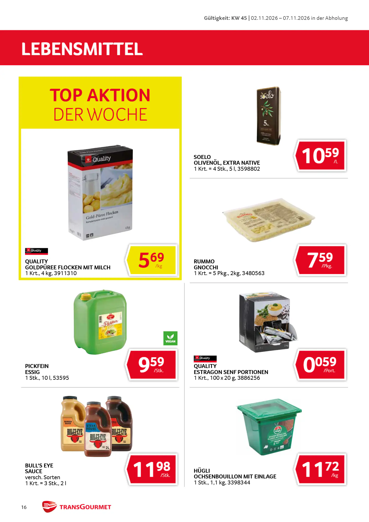 Transgourmet Flugblatt (ab 01.11.2026) - Angebote und Prospekt - Seite 16