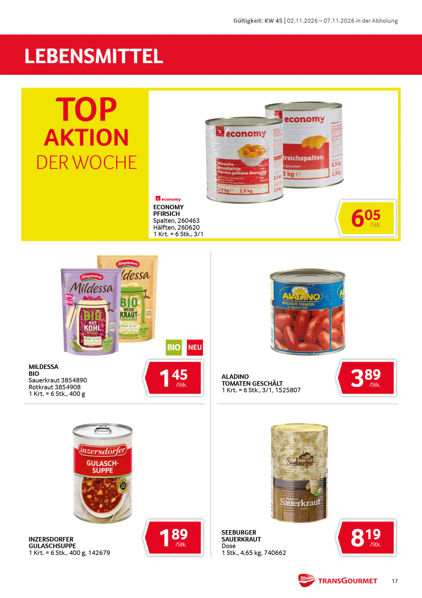 Transgourmet Flugblatt (ab 01.11.2026) - Angebote und Prospekt - Seite 17