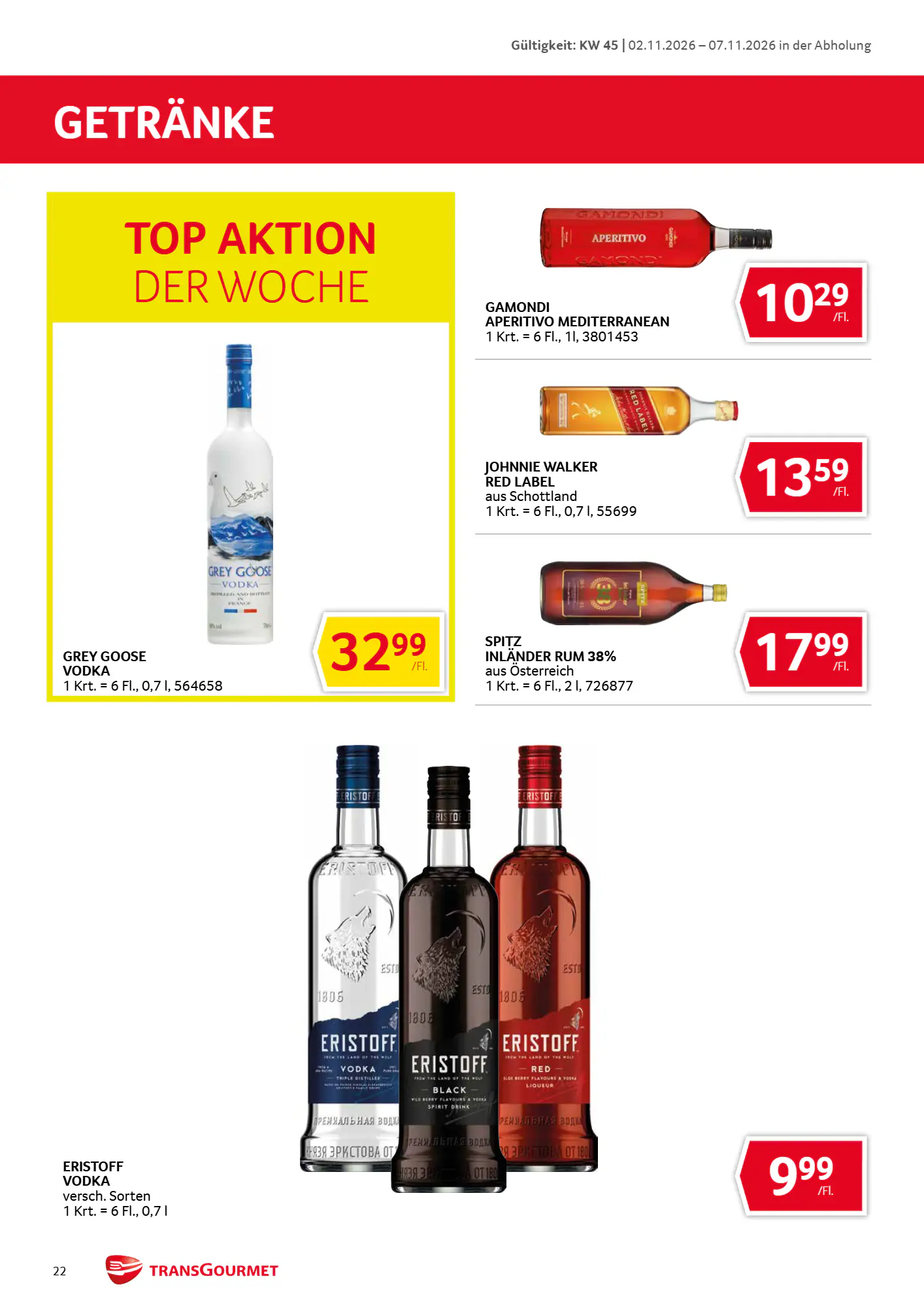 Transgourmet Flugblatt (ab 01.11.2026) - Angebote und Prospekt - Seite 22