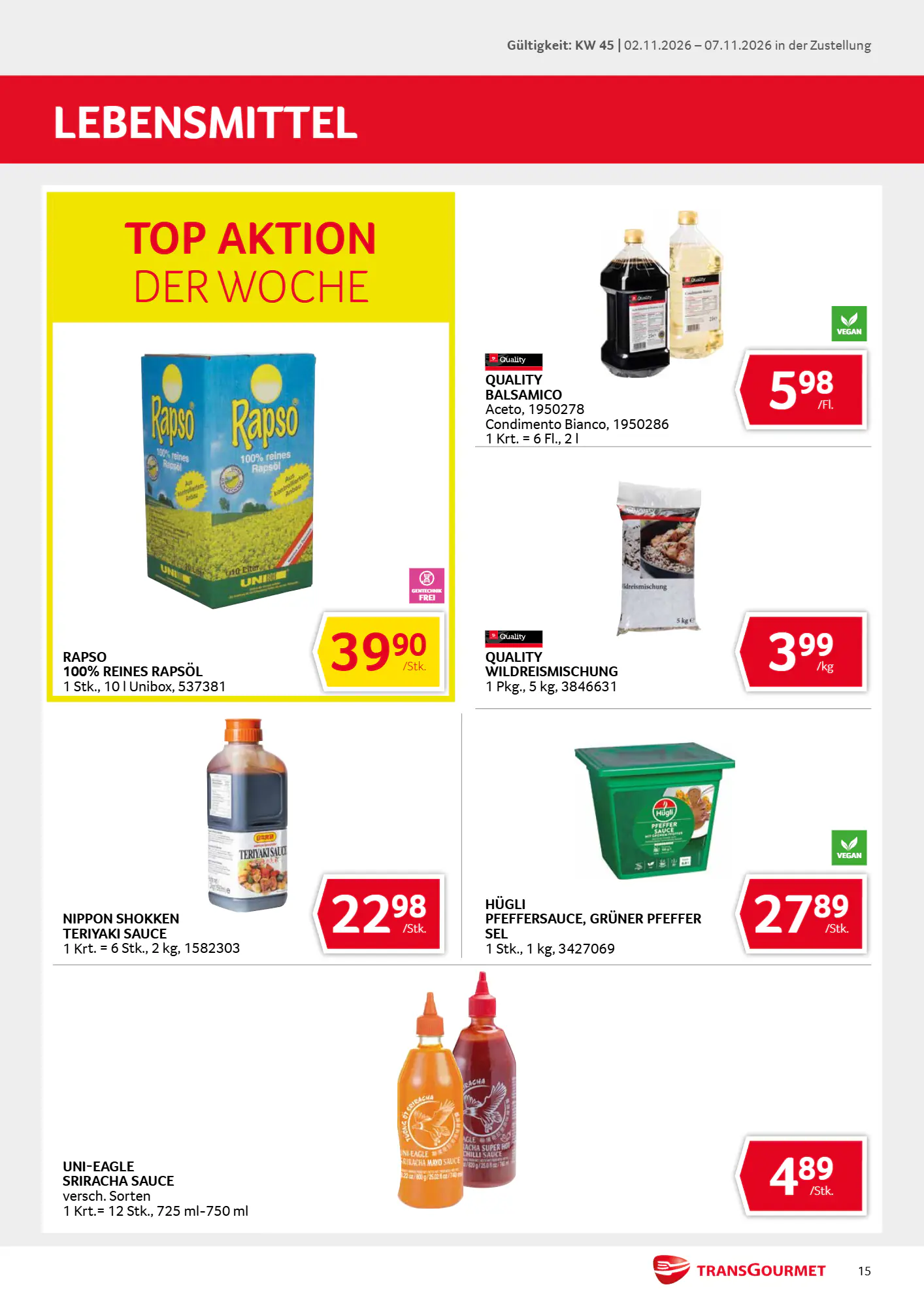 Transgourmet Flugblatt (ab 01.11.2026) - Angebote und Prospekt - Seite 15