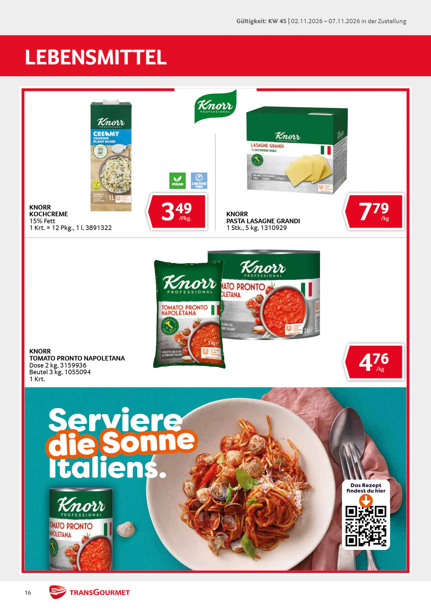 Transgourmet Flugblatt (ab 01.11.2026) - Angebote und Prospekt - Seite 16