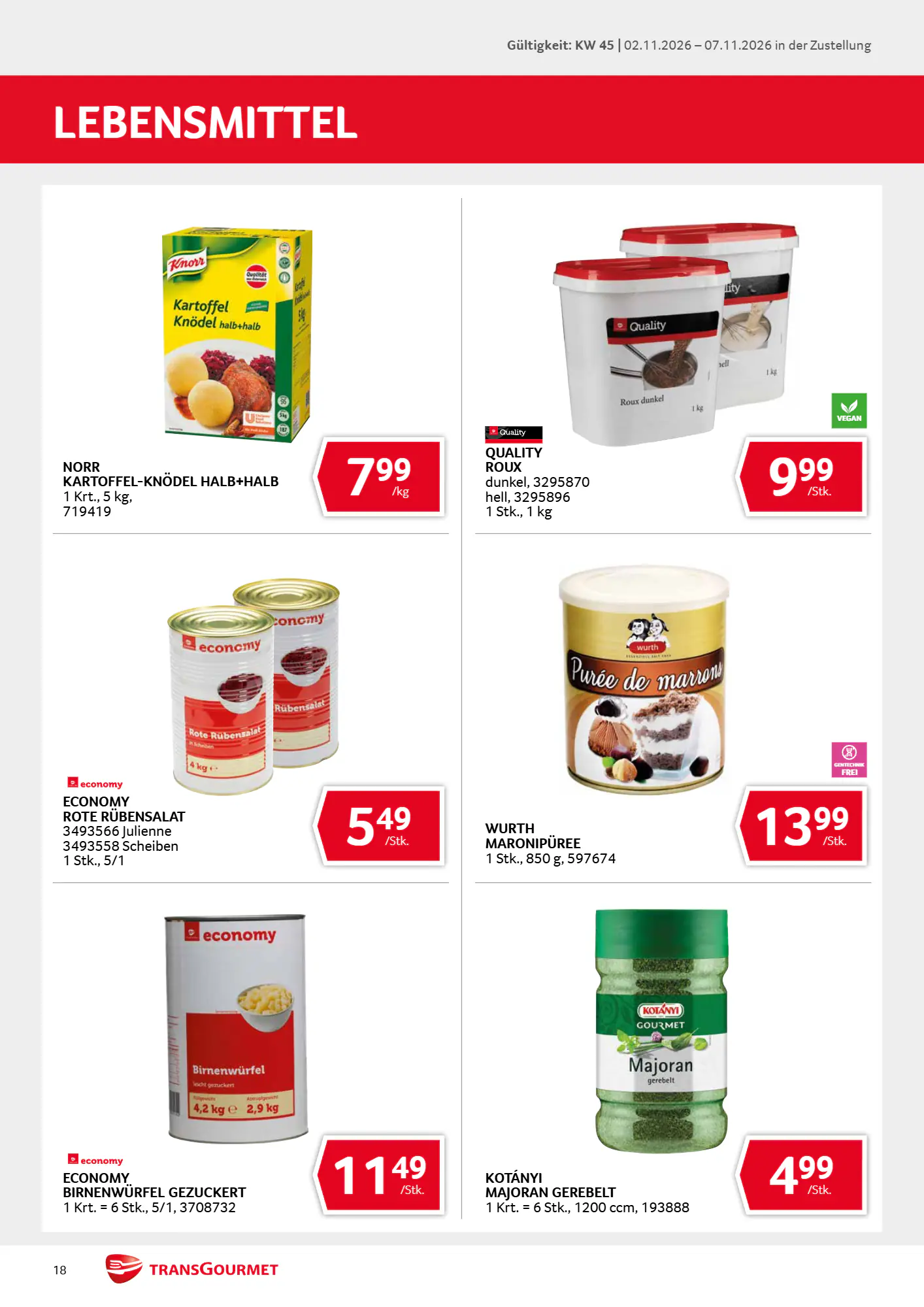Transgourmet Flugblatt (ab 01.11.2026) - Angebote und Prospekt - Seite 18