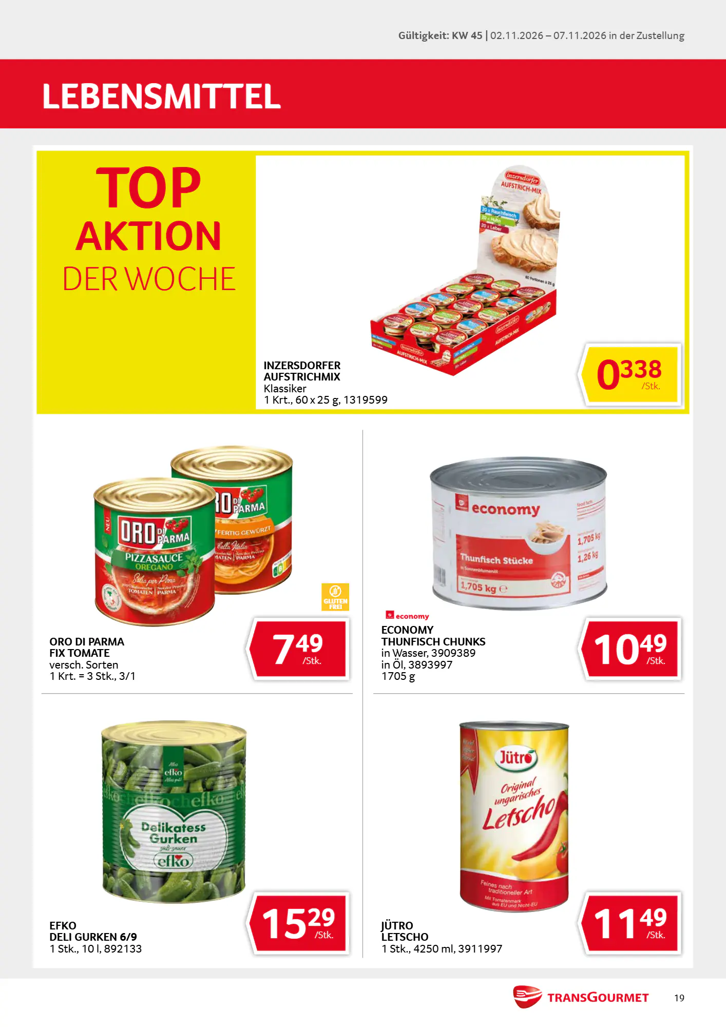 Transgourmet Flugblatt (ab 01.11.2026) - Angebote und Prospekt - Seite 19