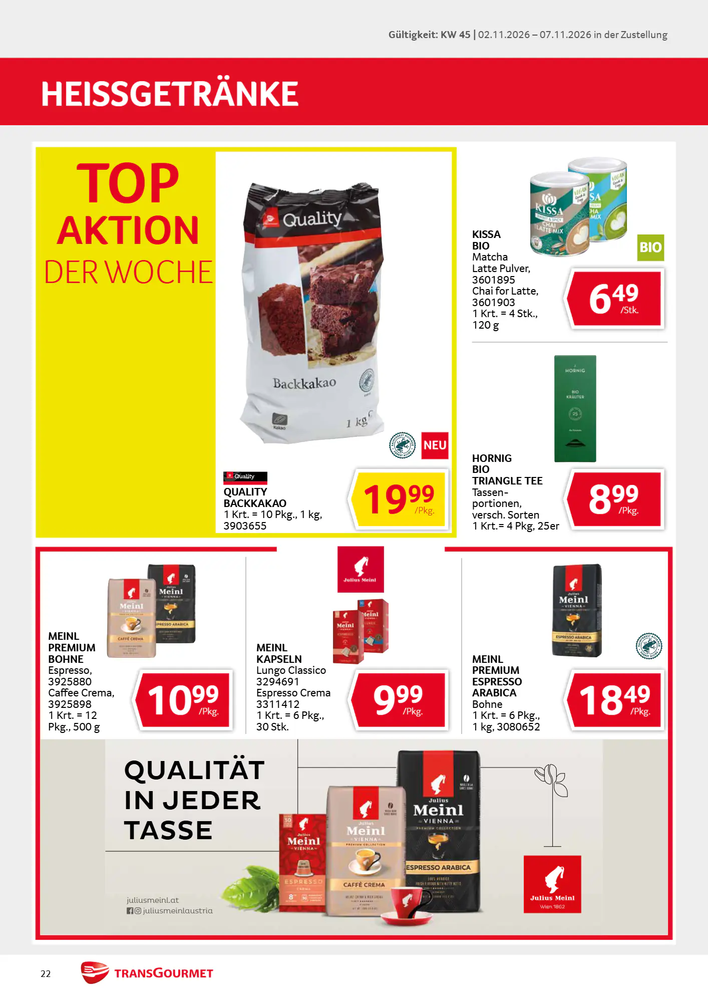 Transgourmet Flugblatt (ab 01.11.2026) - Angebote und Prospekt - Seite 22