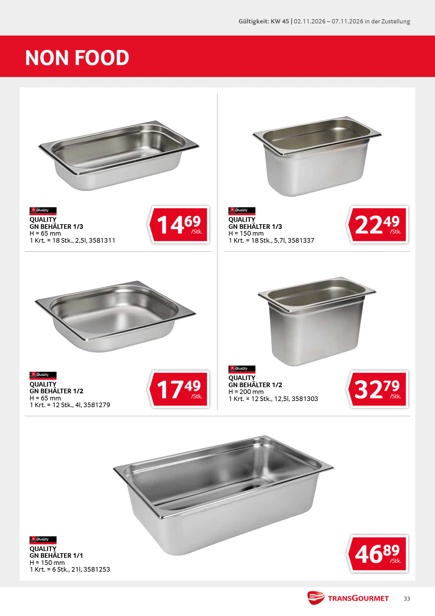 Transgourmet Flugblatt (ab 01.11.2026) - Angebote und Prospekt - Seite 33