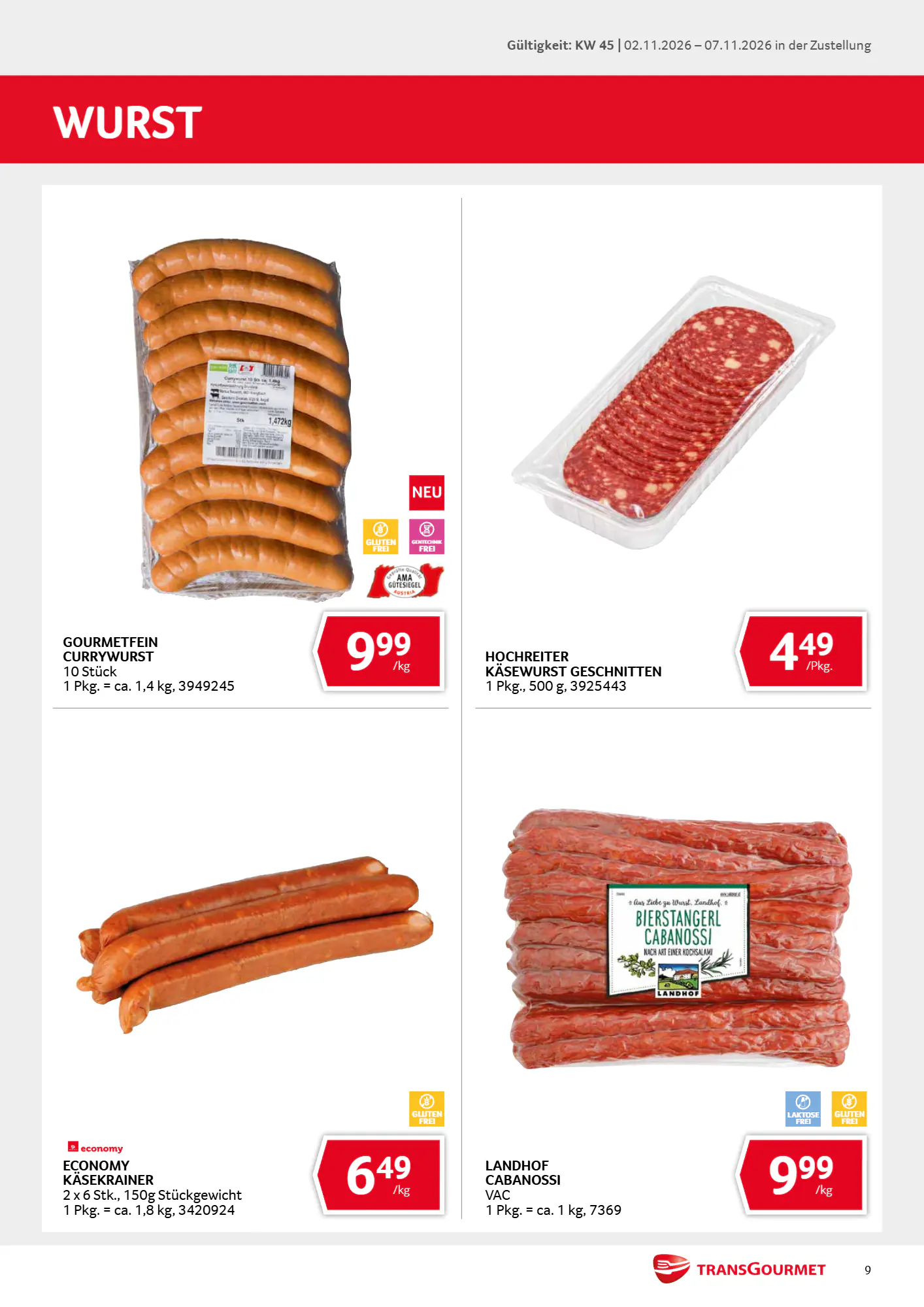 Transgourmet Flugblatt (ab 01.11.2026) - Angebote und Prospekt - Seite 9