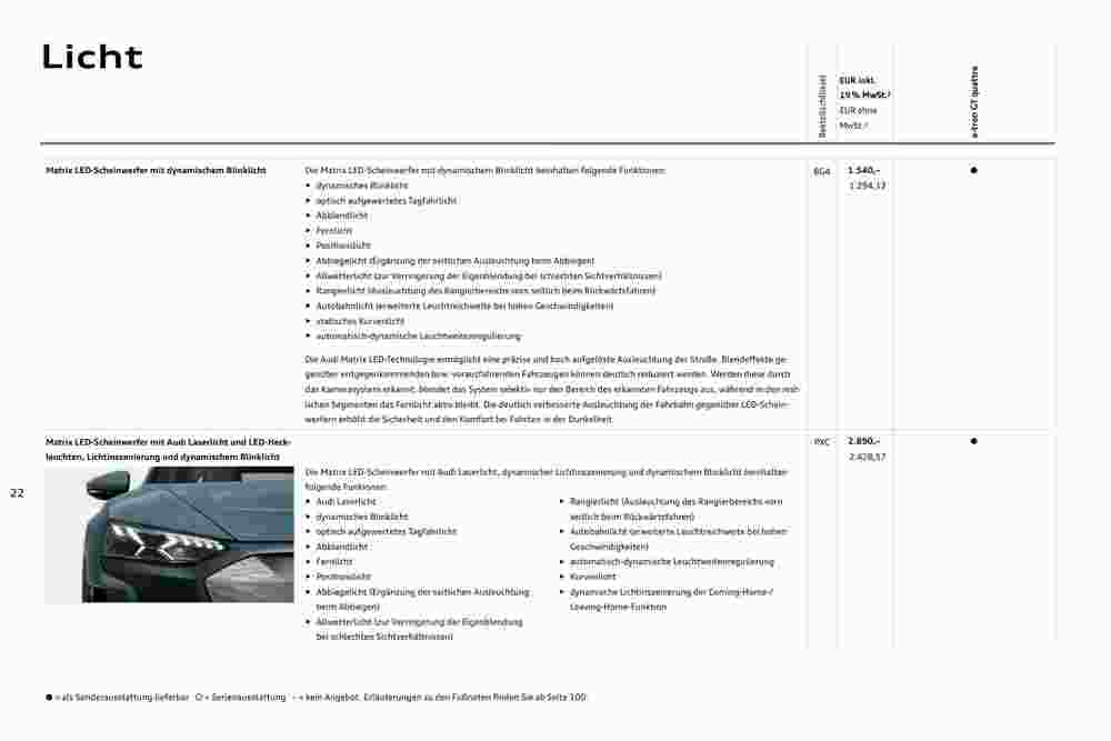 Audi Prospekt (ab 17.08.2023) zum Blättern - Seite 22