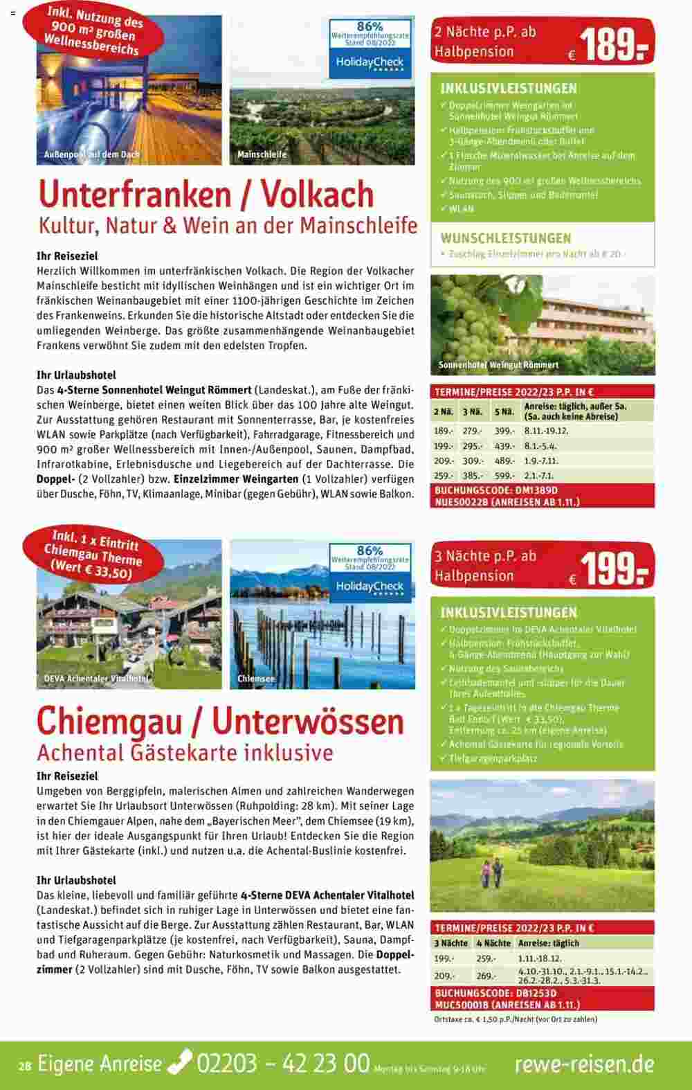 REWE Reisen Prospekt (ab 26.08.2023) zum Blättern - Seite 28