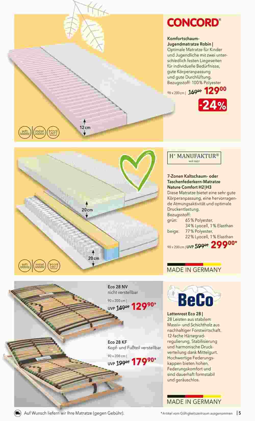 Matratzen Concord Prospekt (ab 29.08.2023) zum Blättern - Seite 5