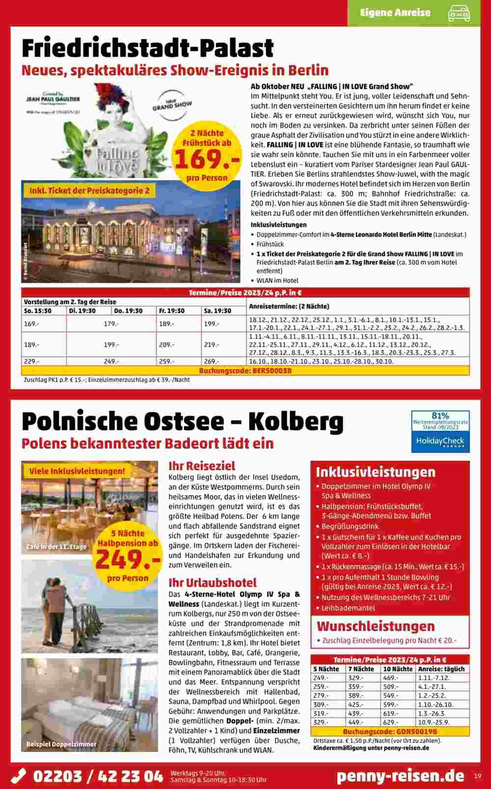 Penny Reisen Prospekt (ab 31.08.2023) zum Blättern - Seite 19