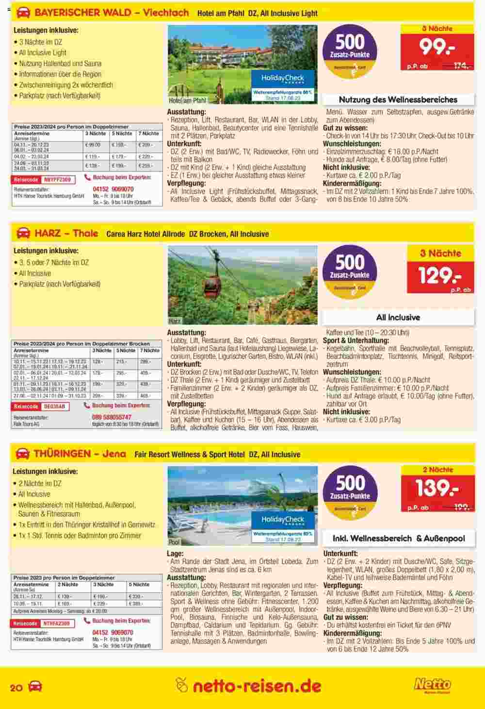 Netto Reisen Prospekt (ab 31.08.2023) zum Blättern - Seite 20