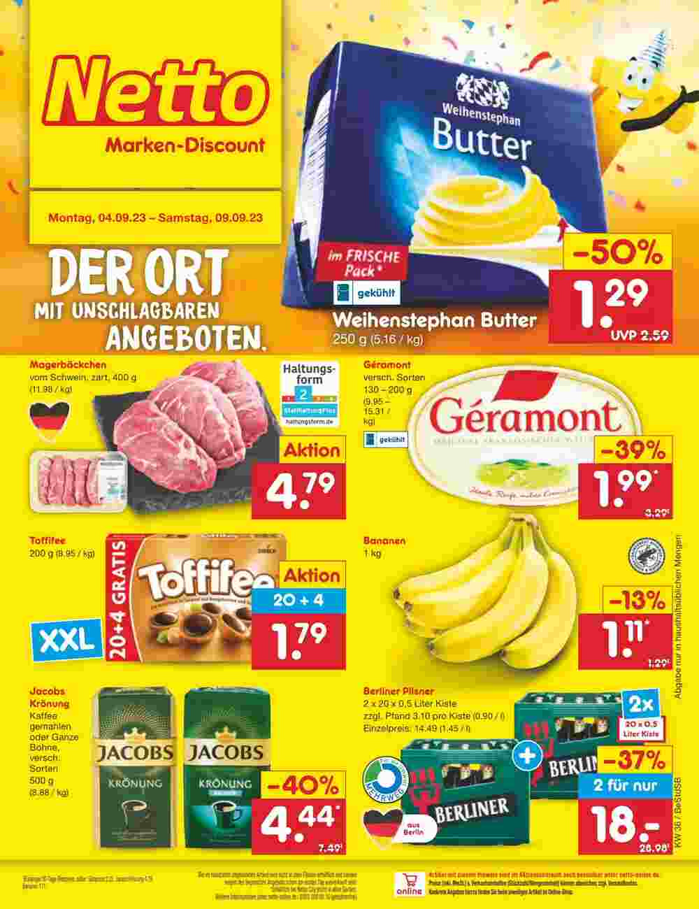 NETTO Prospekt (ab 04.09.2023) zum Blättern - Seite 1