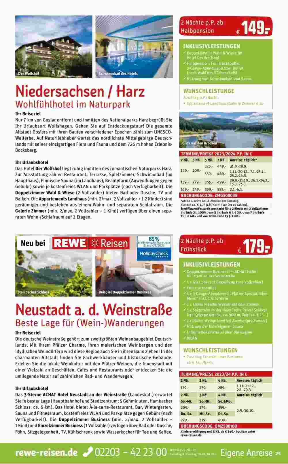 REWE Reisen Prospekt (ab 04.09.2023) zum Blättern - Seite 25