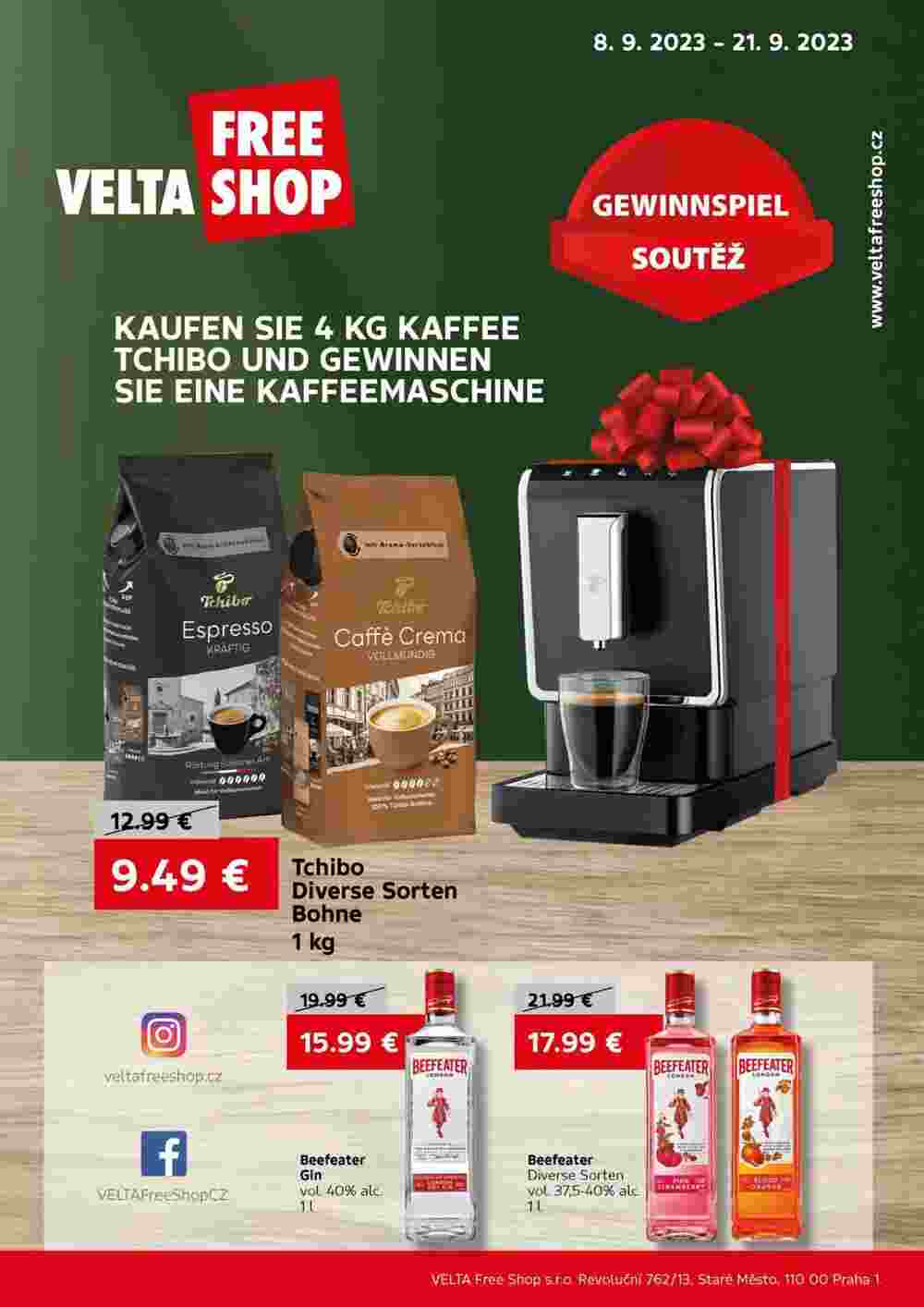 VELTA Free Shop Prospekt (ab 08.09.2023) zum Blättern - Seite 1