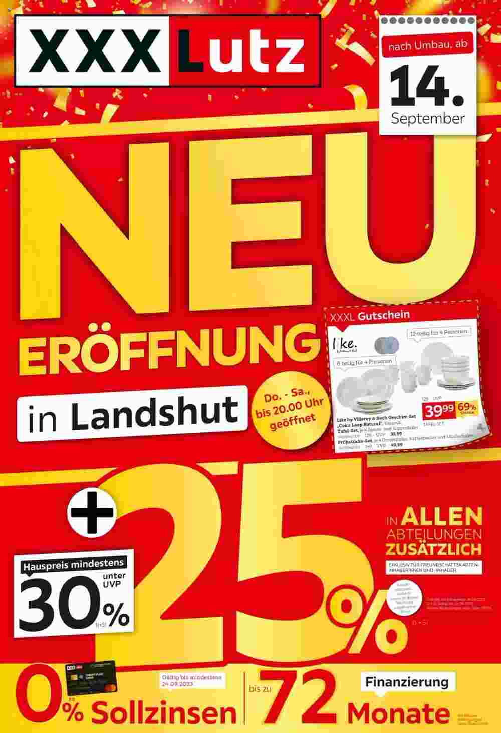 XXXLutz Prospekt (ab 10.09.2023) zum Blättern - Seite 1